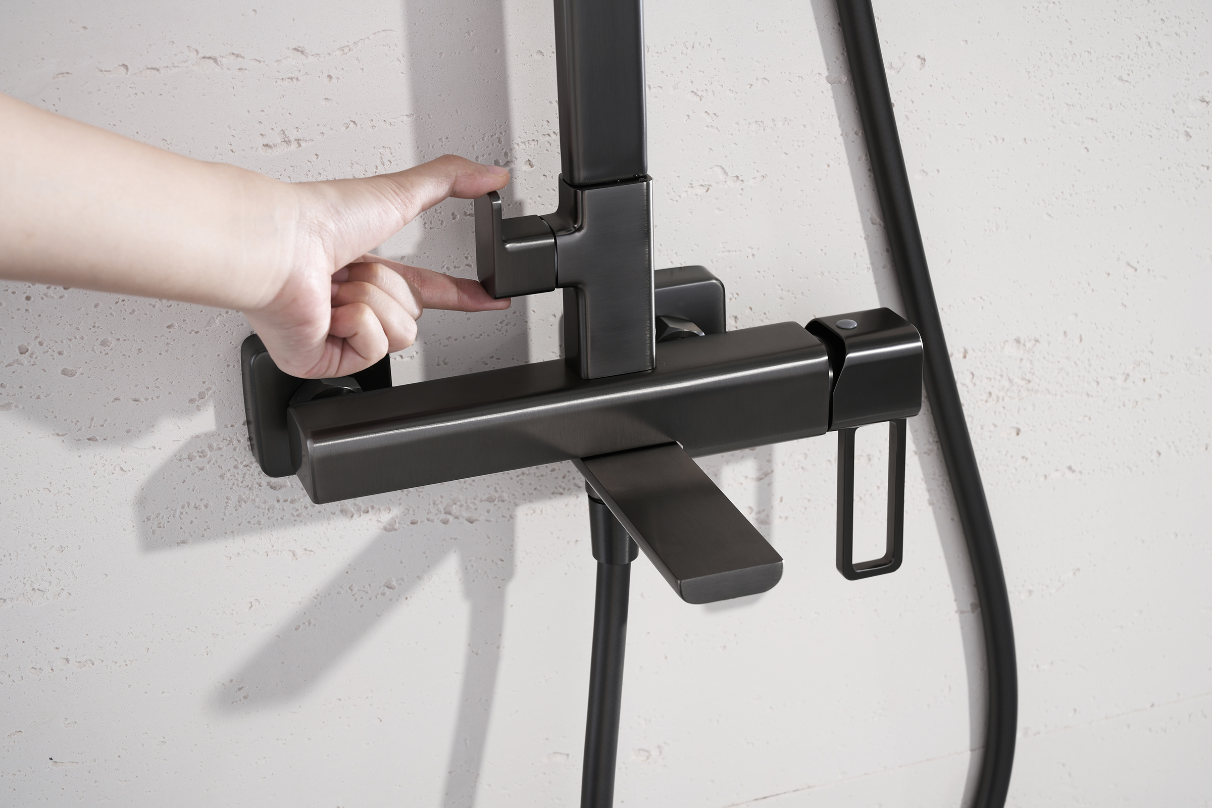 12163-Q Душевая система (ГРАФИТ) GANZER (5/1шт)