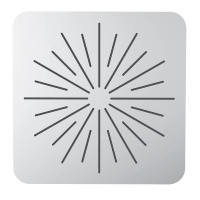 28430 Тропическая лейка, квадрат 32см (ХРОМ)  GANZER  (6/1шт)