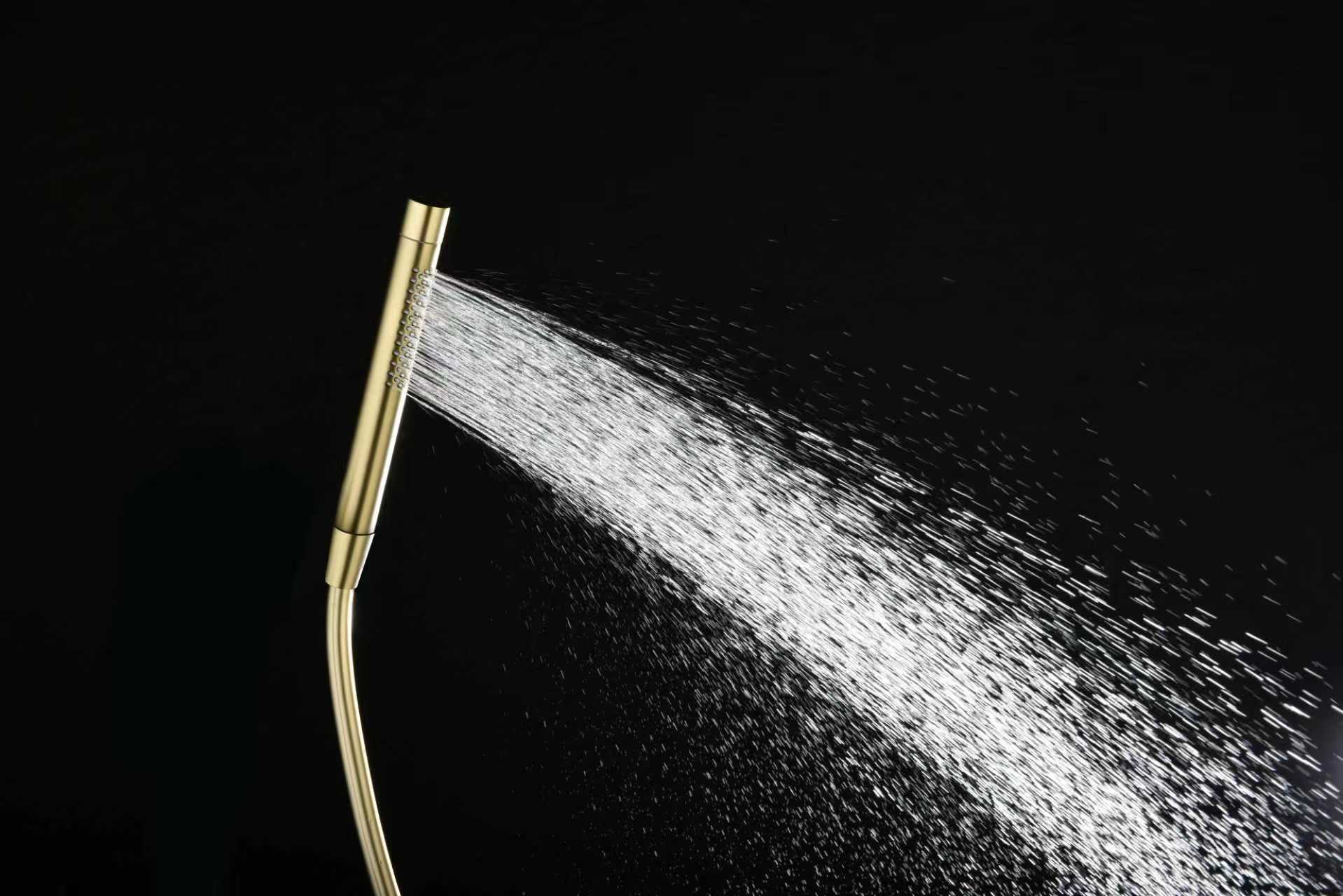 2001-S Лейка для душа, 2 функции, трубчатый (Мат. Золото) GANZER  (100/1шт)