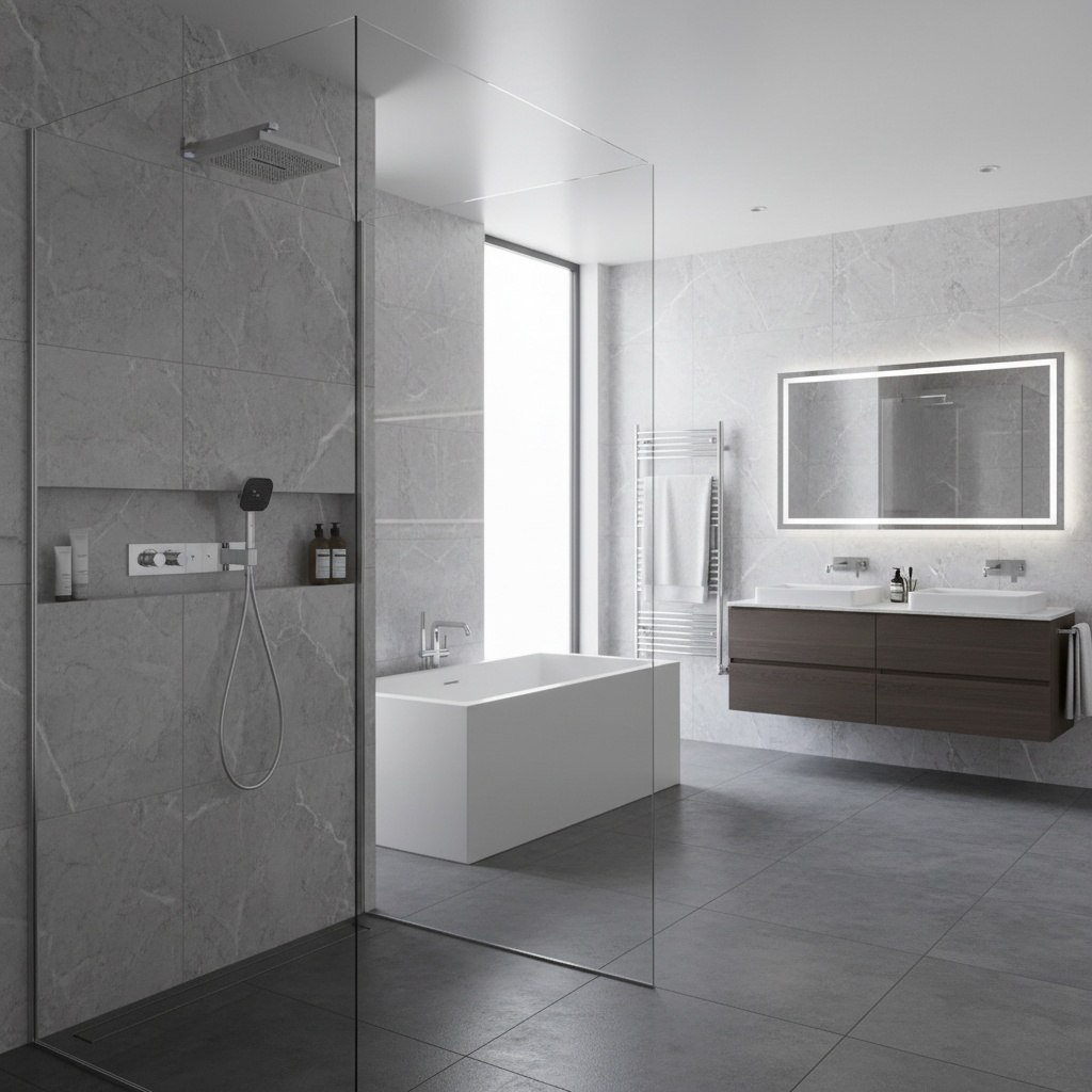 55164 Встроенный смес для душа с 2-функ. (ХРОМ) GANZER  (2/1шт)