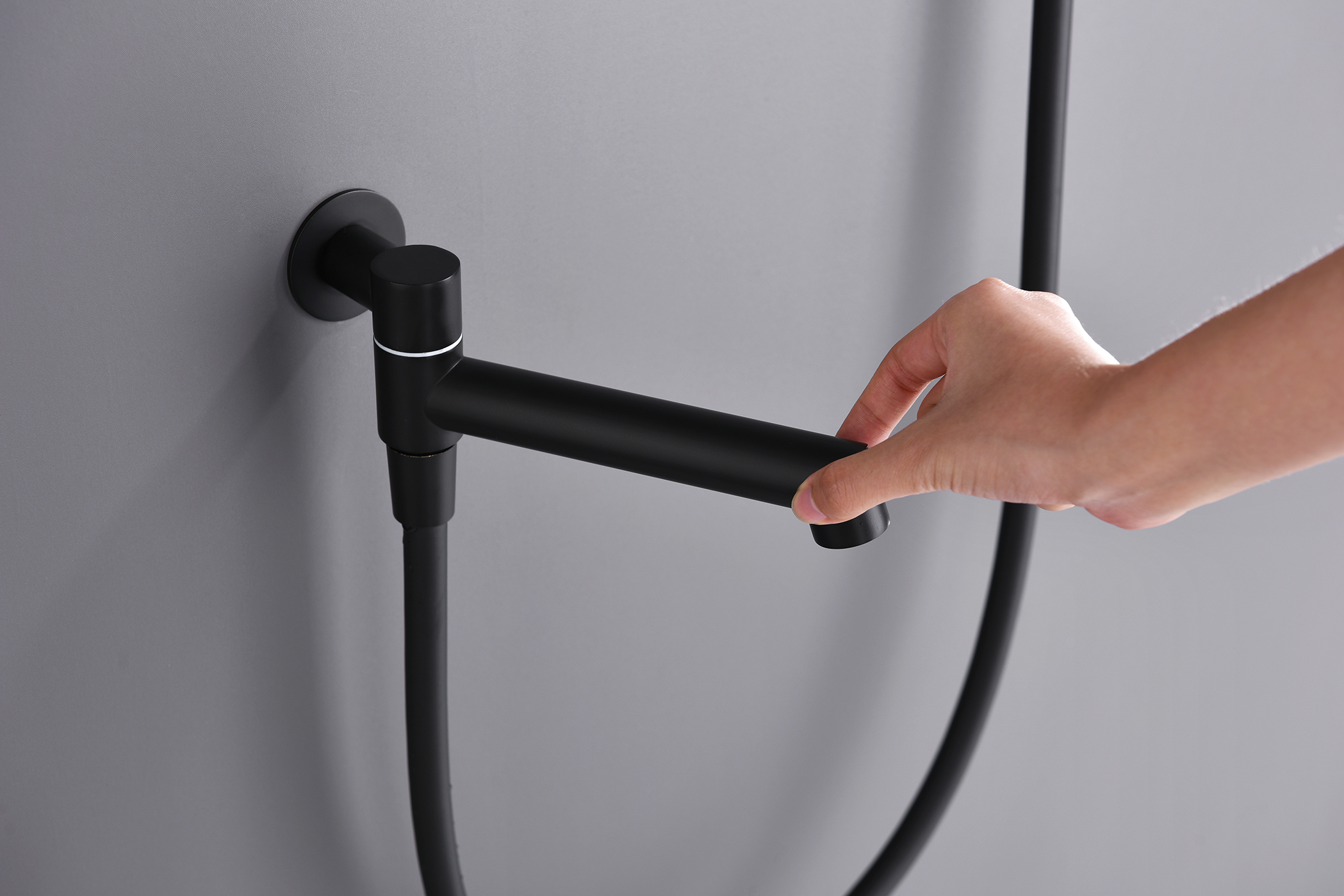 19165-C Смеситель встраиваемый для душа с 3-функ. (ЧЕРНЫЙ) GANZER (6/1шт)