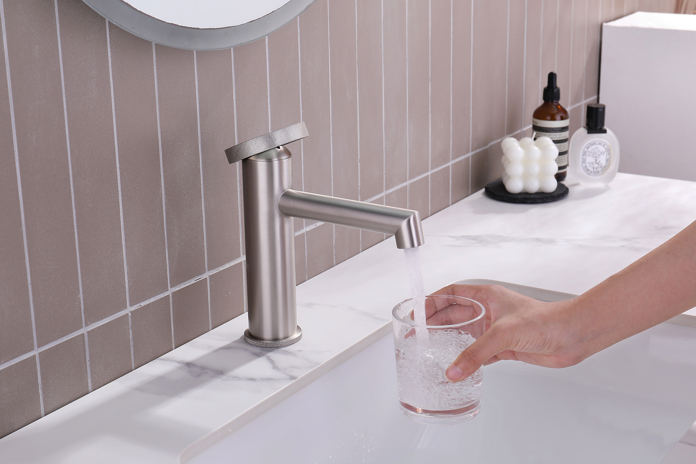 19111-G Смеситель од. для раковины (САТИН) GANZER (10/1шт)