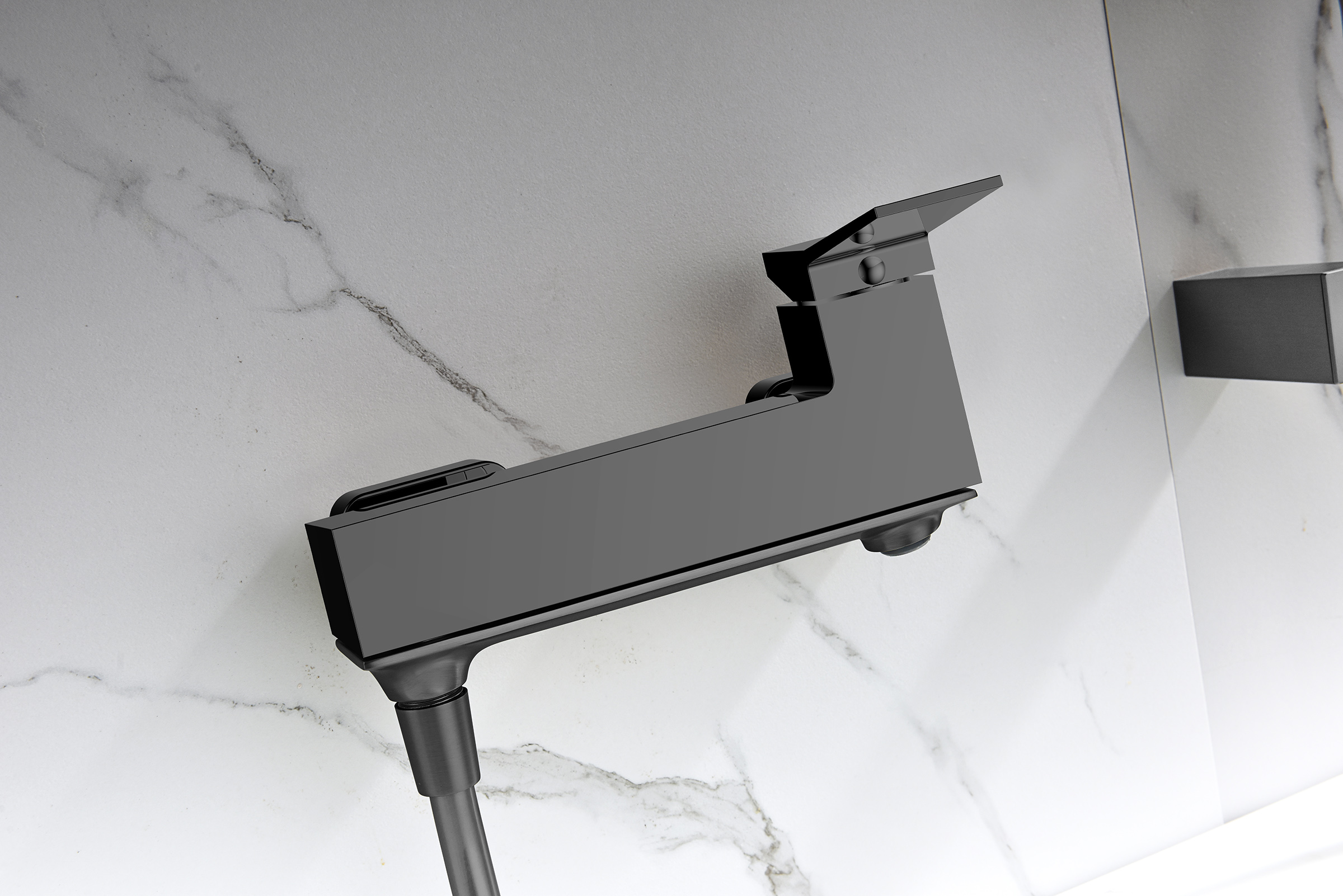 05132-Q Смеситель од. для ванны кор. (ГРАФИТ)  GANZER  (8/1шт)