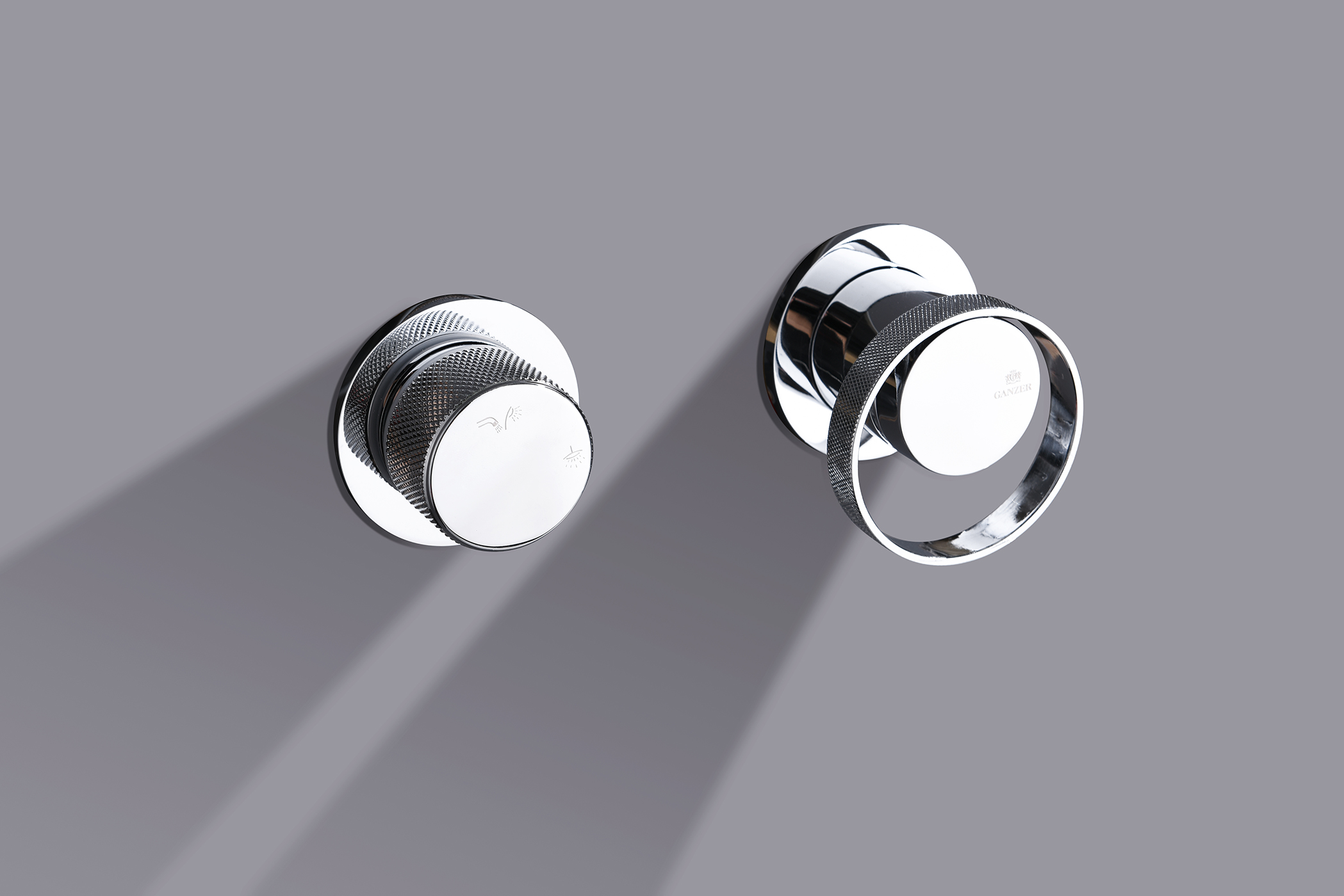 19165 Смеситель встраиваемый для душа с 3-функ. (ХРОМ) GANZER (6/1шт)