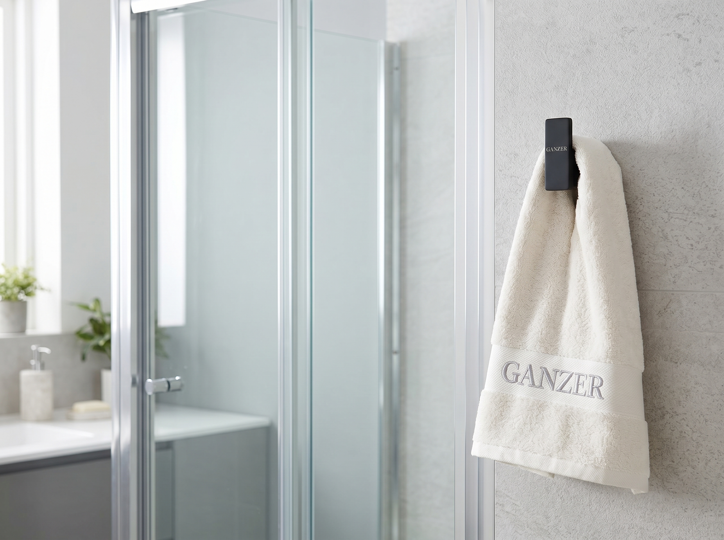 88151-C Одинарный настенный крючок (ЧЕРНЫЙ) GANZER  (20/1шт)