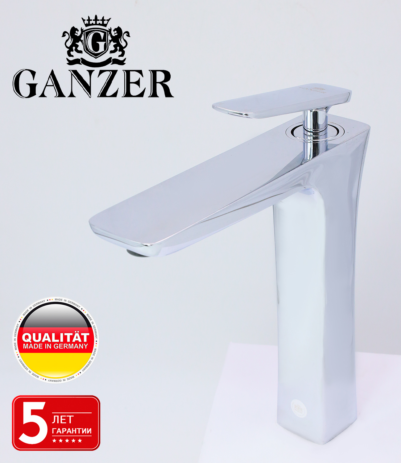 51012 Смеситель для умыв. (ВЫСОКИЙ) "GANZER"  (10/1шт) Л/К
