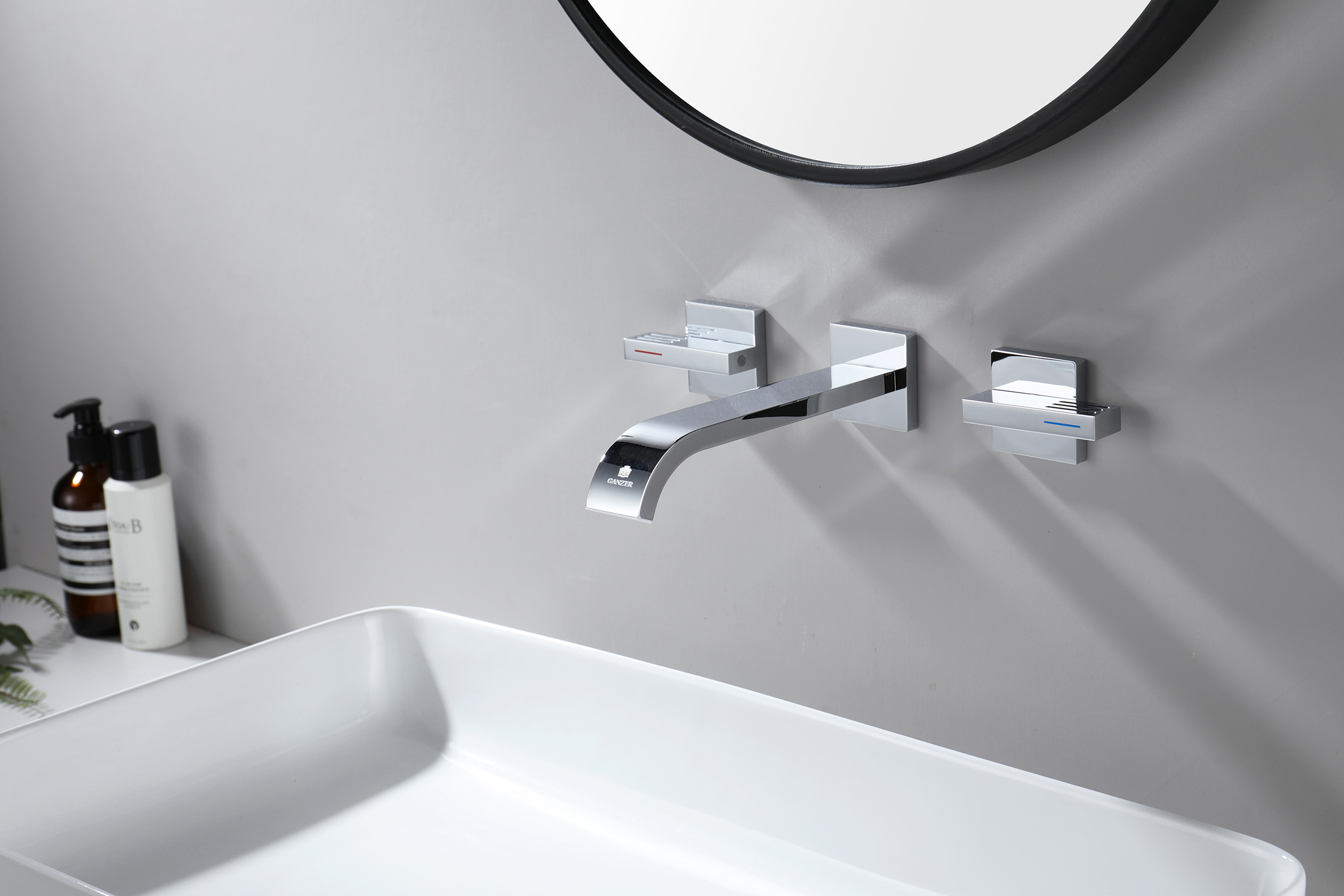 01144 Смеситель встраиваемый для раковины (ХРОМ) GANZER (8/1шт)