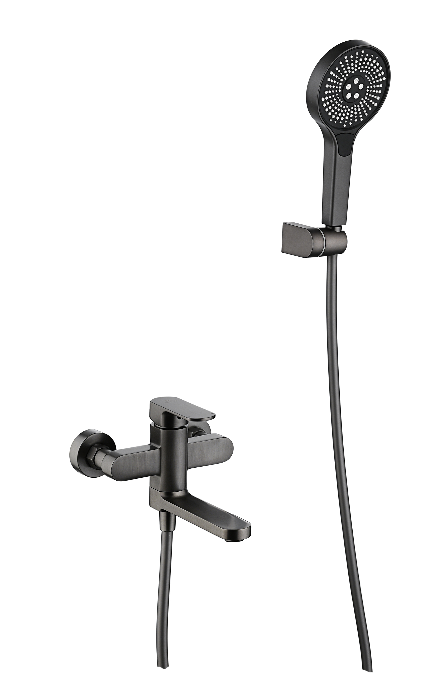 06132-Q Смеситель од. для ванны кор. (ГРАФИТ)  GANZER  (8/1шт)