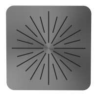 28430-Q Тропическая лейка, квадрат 32см (ГРАФИТ)  GANZER  (6/1шт)