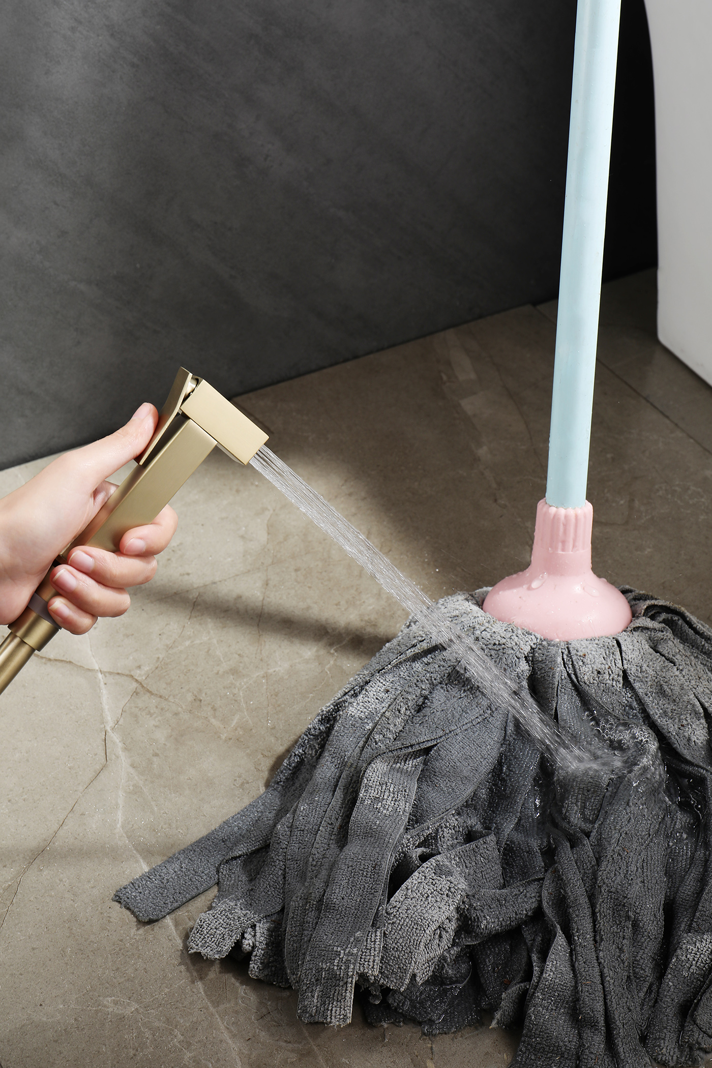 44157-S Смеситель встраиваемый с ГИГ. душем (Мат. Золото) GANZER (10/1шт)