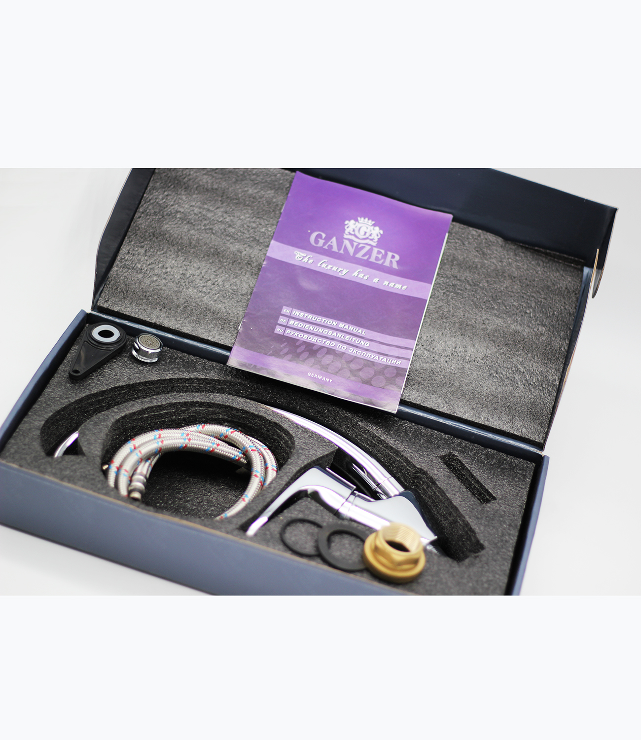 10021 Смеситель однорычажный для кухни "GANZER"  (10/1шт)