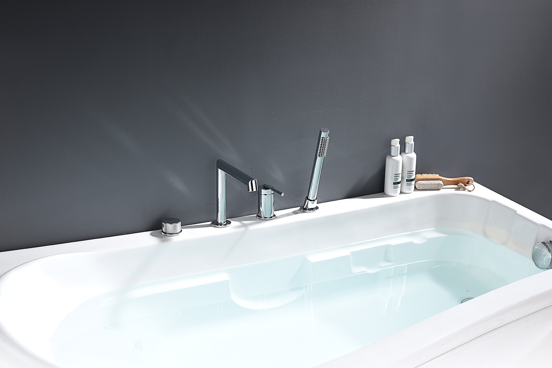 19133 Смеситель на борт ванны (4-отв,ХРОМ)  GANZER (6/1шт)