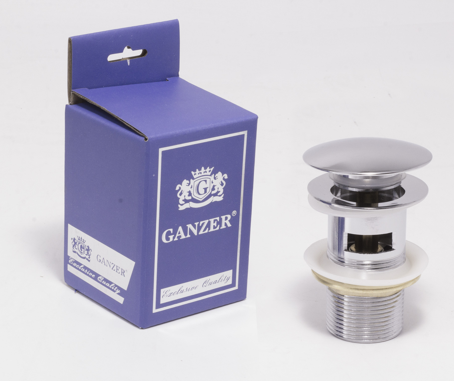 Донный клапан с перел. GANZER  БОЛ/ЭКО (50/1шт)