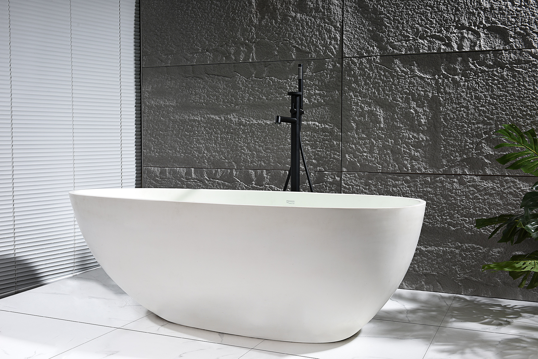 19181-C Смеситель напольный для ванны (ЧЕРНЫЙ) GANZER  (5/1шт)