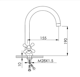 44050  Смеситель  для кухни HANSEN