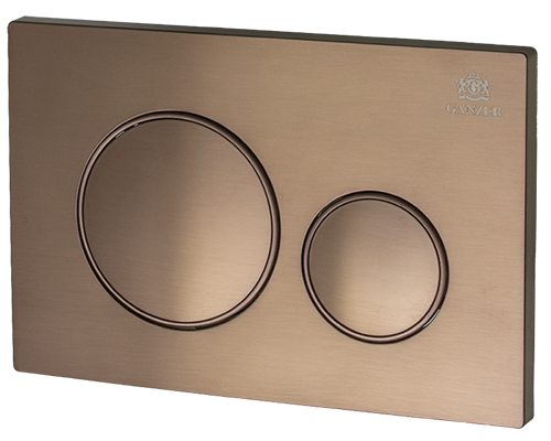 Кнопка для инсталляции СМАРТ,  с КРУГ. клав. (Роз. Золото)  GANZER  (24/1шт)