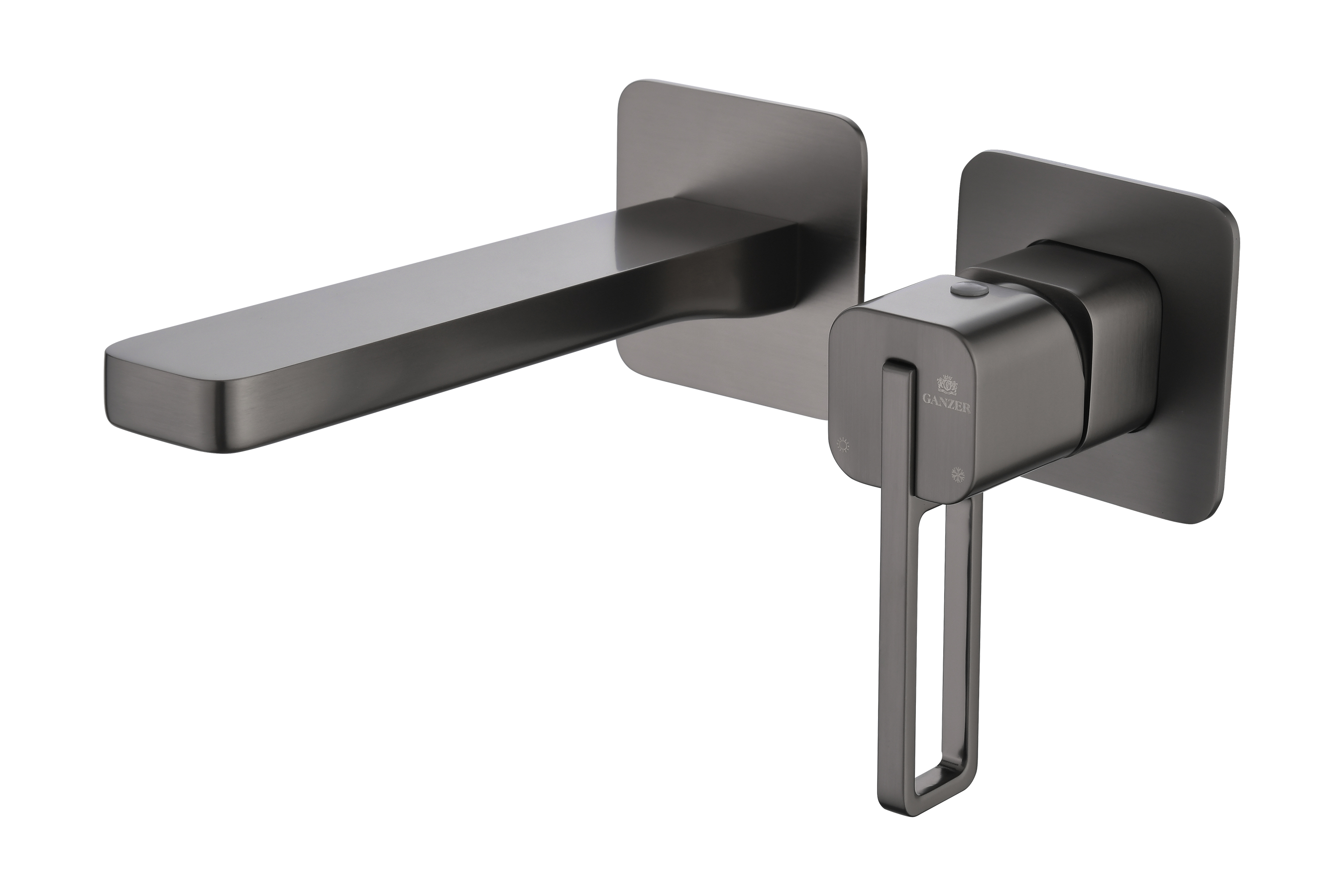 12144-Q Встроенный смес для рак. (ГРАФИТ) GANZER  (10/1шт)