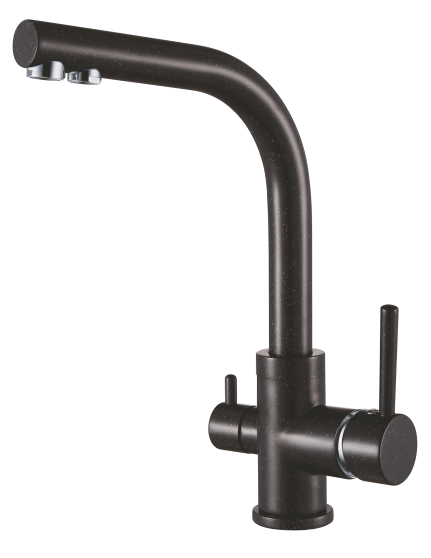 16025-C Смеситель (ЧЕРНЫЙ) с фильтром "GANZER"  (10/1шт)  Л/К