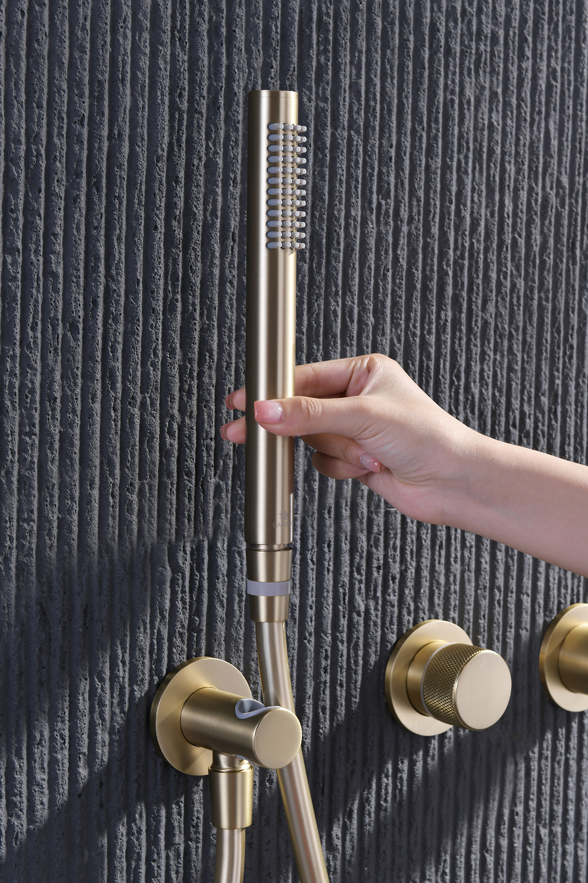 19164-S Встроенный смес для душа с 2-функ. (Мат. Золото) GANZER  (6/1шт)