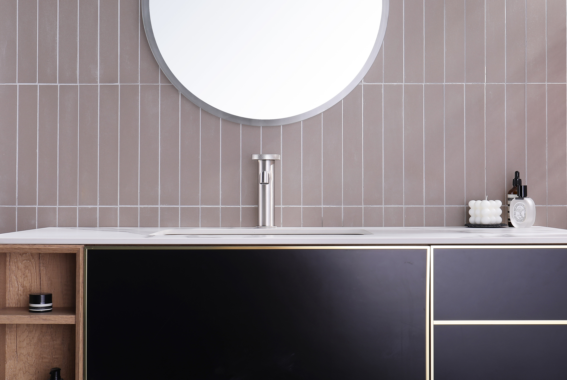 19111-G Смеситель од. для раковины (САТИН) GANZER (10/1шт)