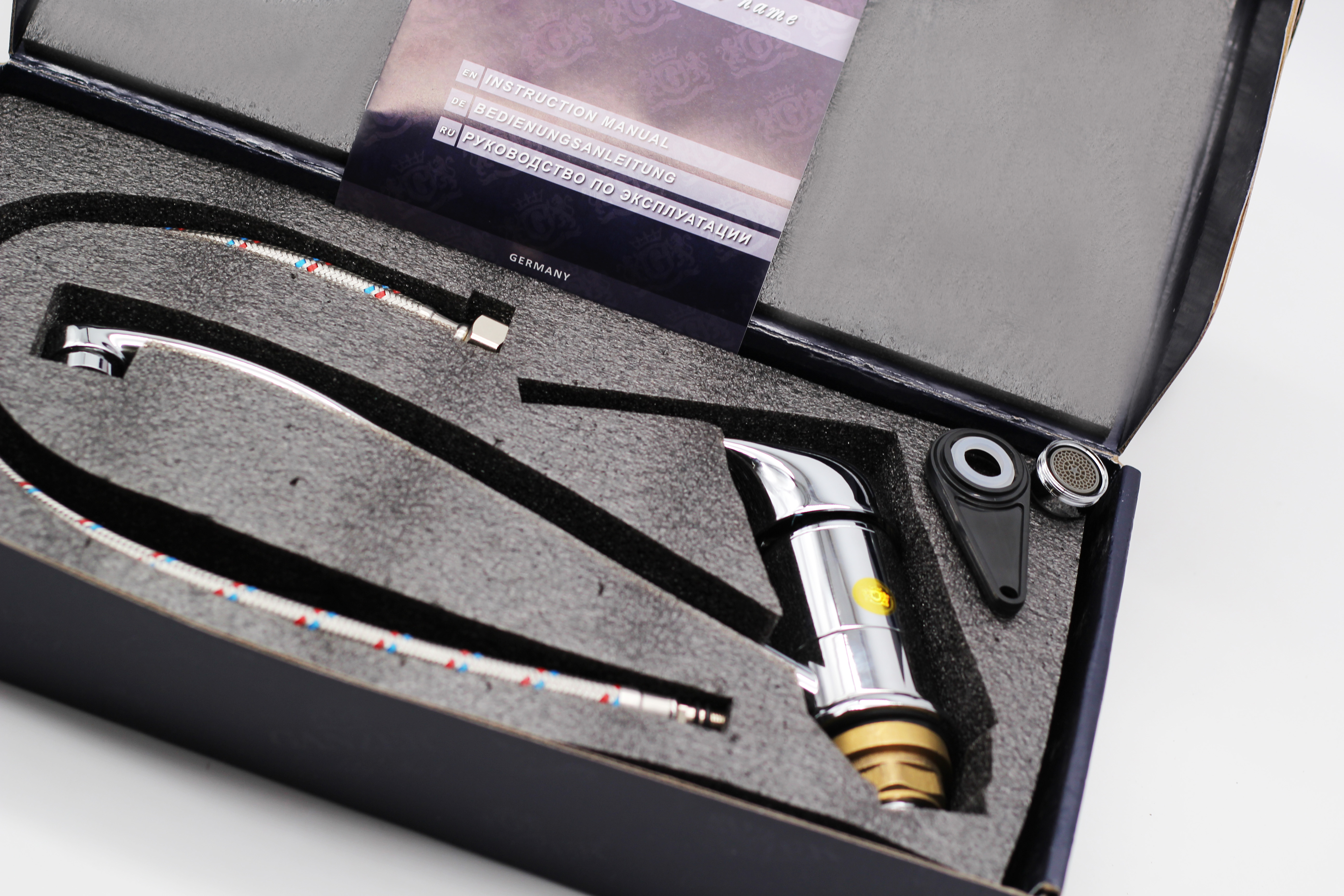 08022 Смеситель однорычажный для кухни "GANZER"  (10/1шт)