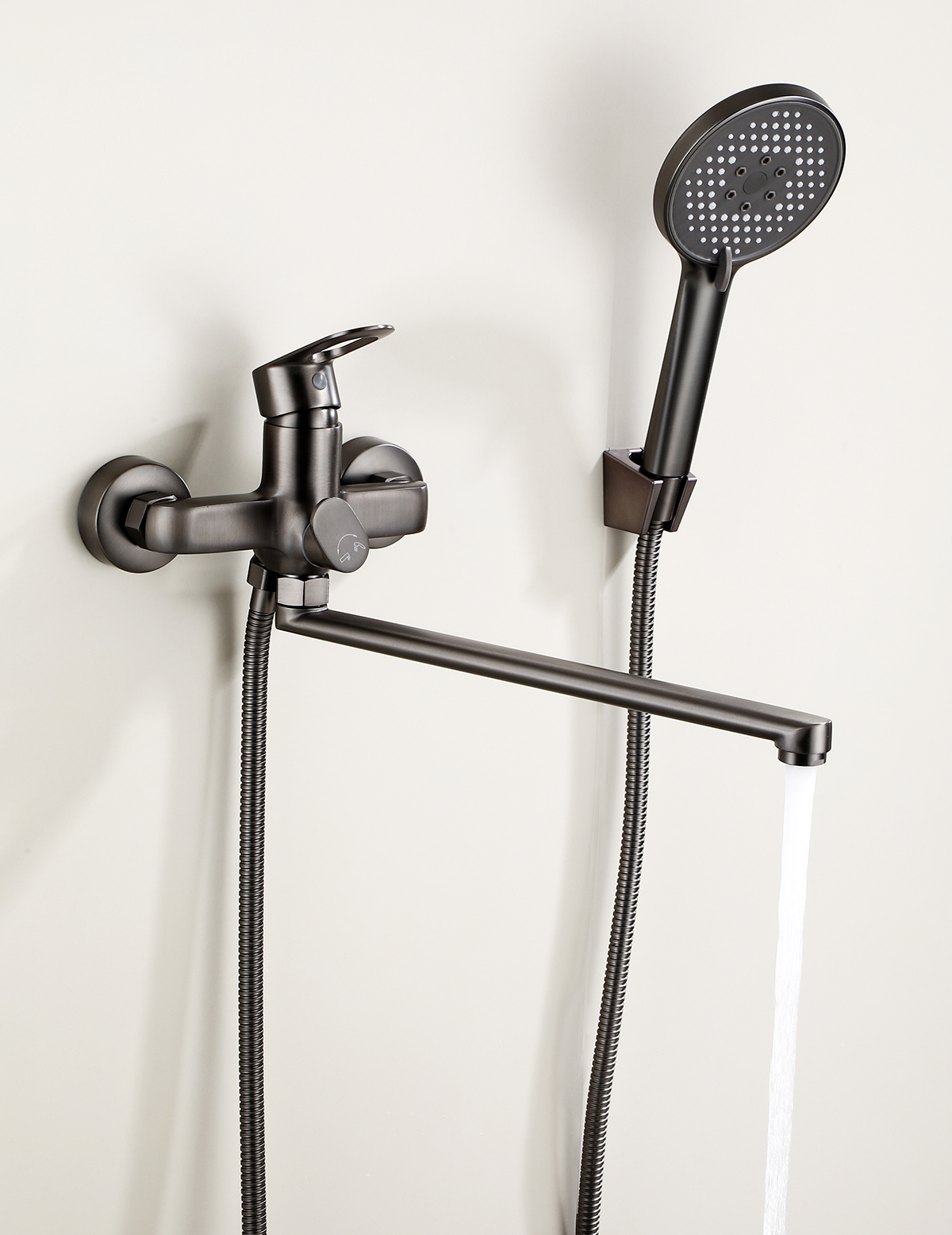 22018-P Cмеситель для ванны (ГРАФИТ) HANSEN  (10/1шт)