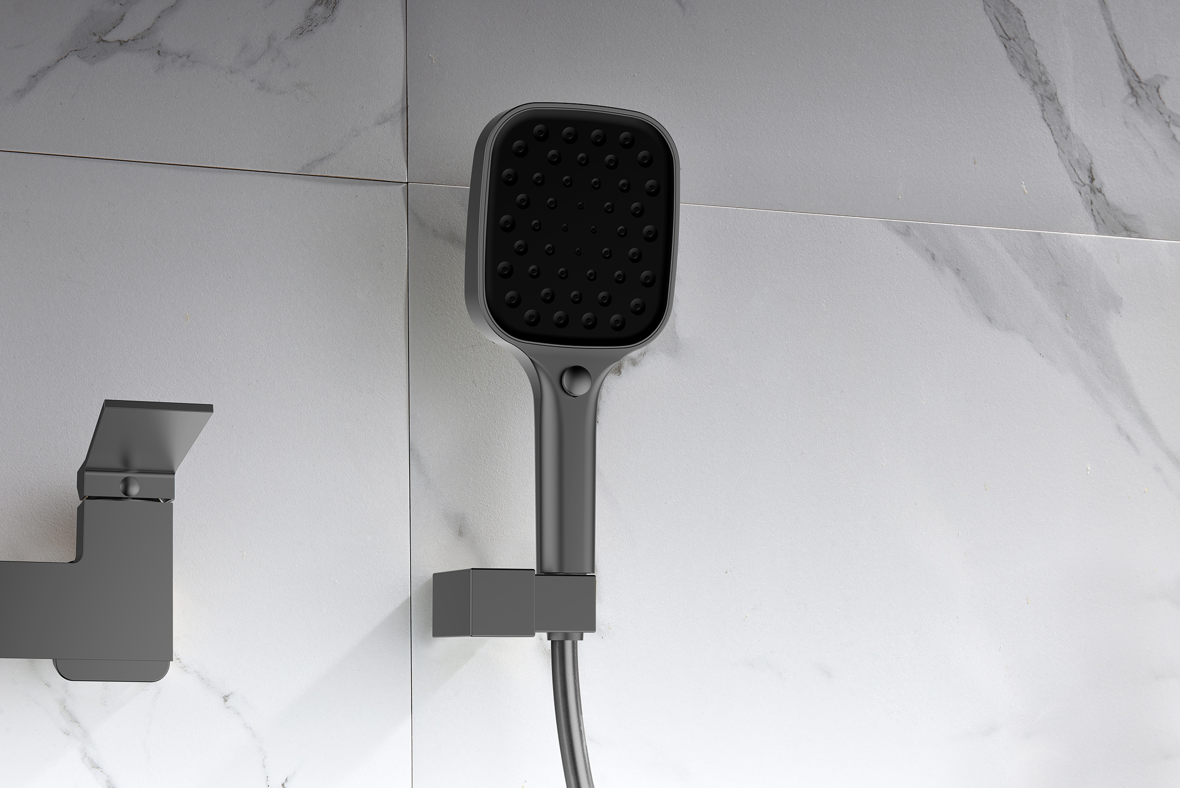 05132-Q Смеситель од. для ванны кор. (ГРАФИТ)  GANZER  (8/1шт)