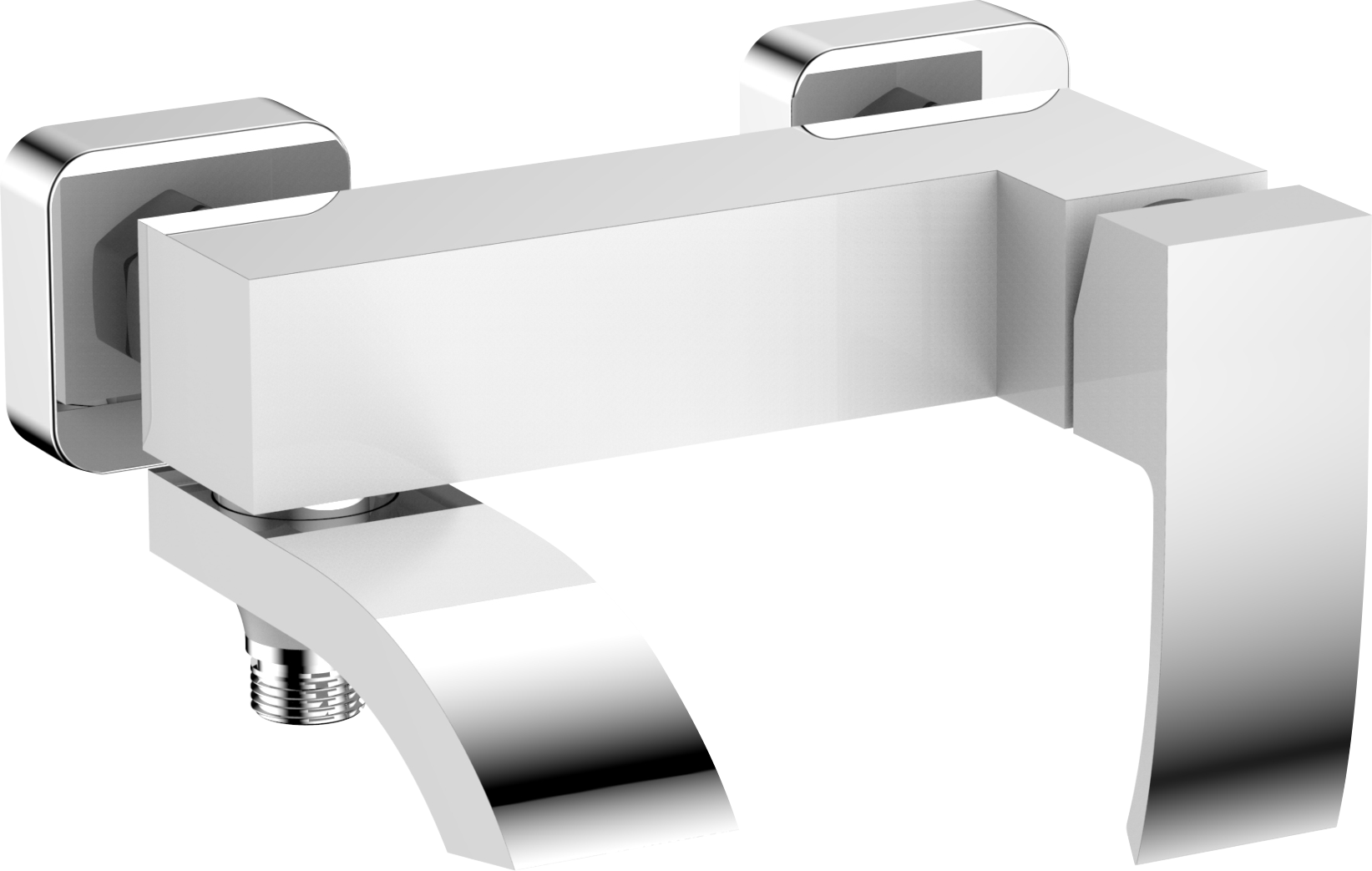 44031-F Смес. для ванны пов. (белый,хром) GANZER  (6/1шт)