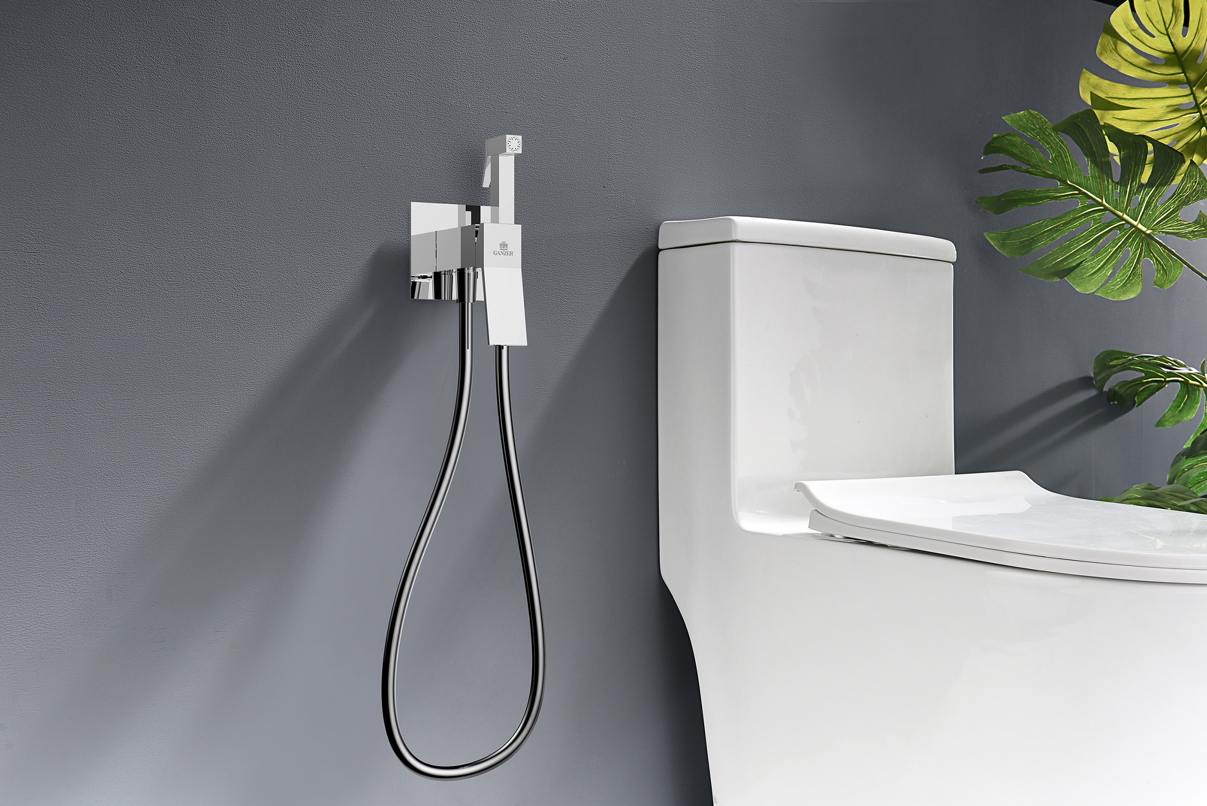 05157 Смеситель встраиваемый с ГИГ. душом (ХРОМ) GANZER (10/1шт)