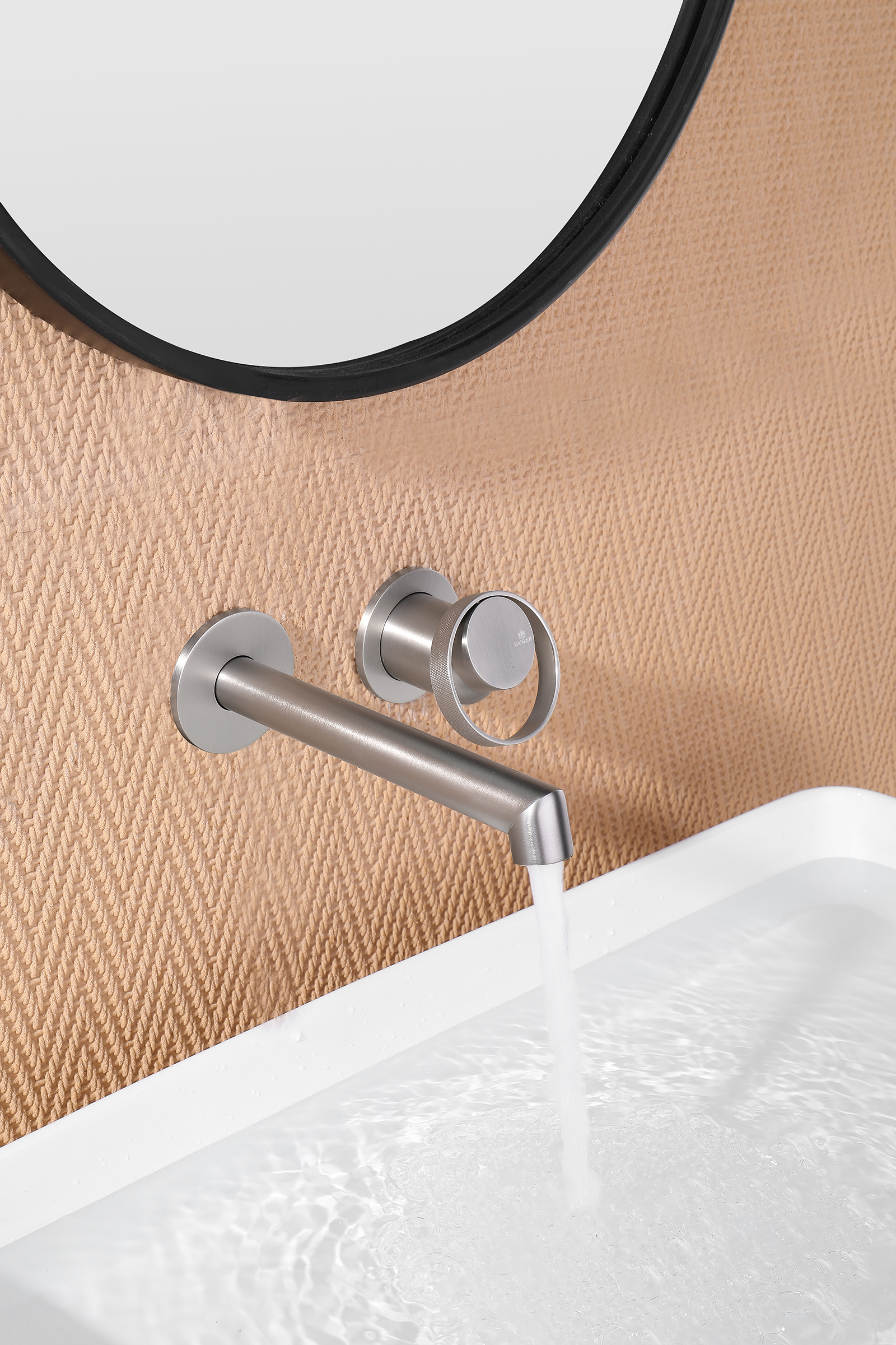 19144-G Встроенный смес для рак. (САТИН) GANZER  (10/1шт)