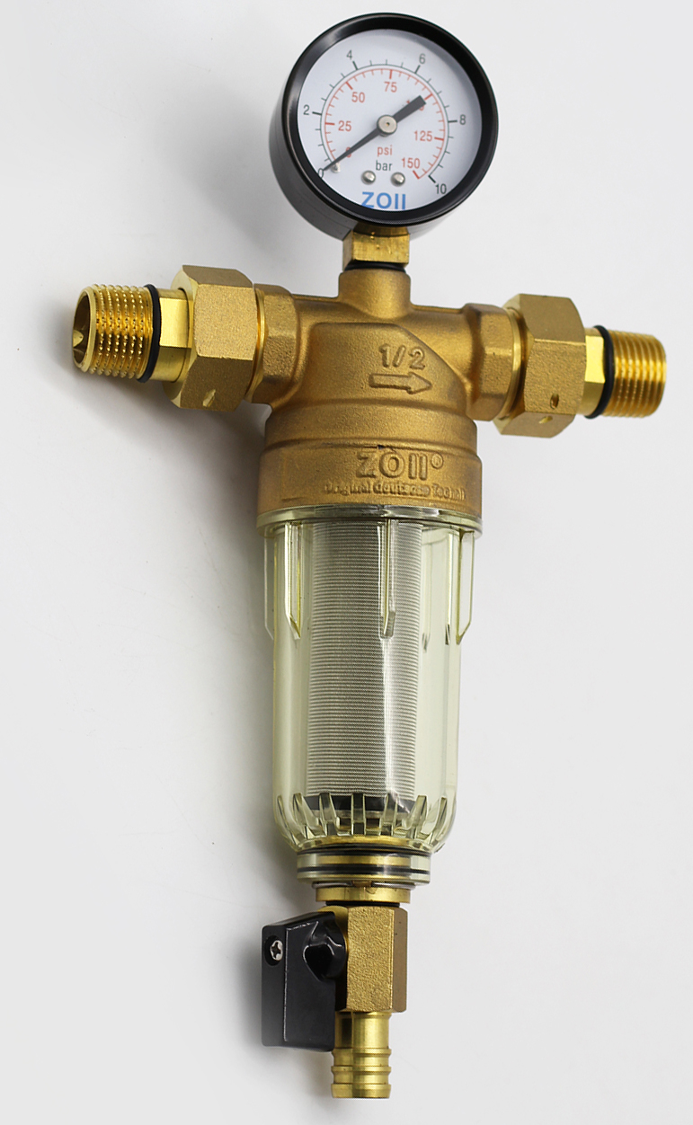 Фильтр с манометром (СТЕКЛО) 1/2  ЗОЛЛ  (8/1шт)