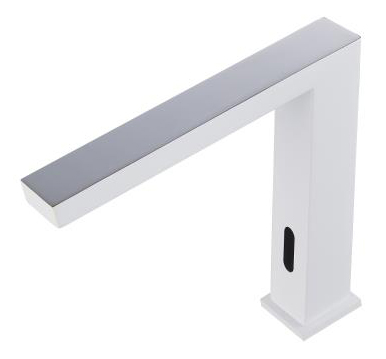 70003-F Смес. СЕНС. (БЕЗ тер. крана) для умыв. (БЕЛ.+ХРОМ) HANSEN  (10/1шт)