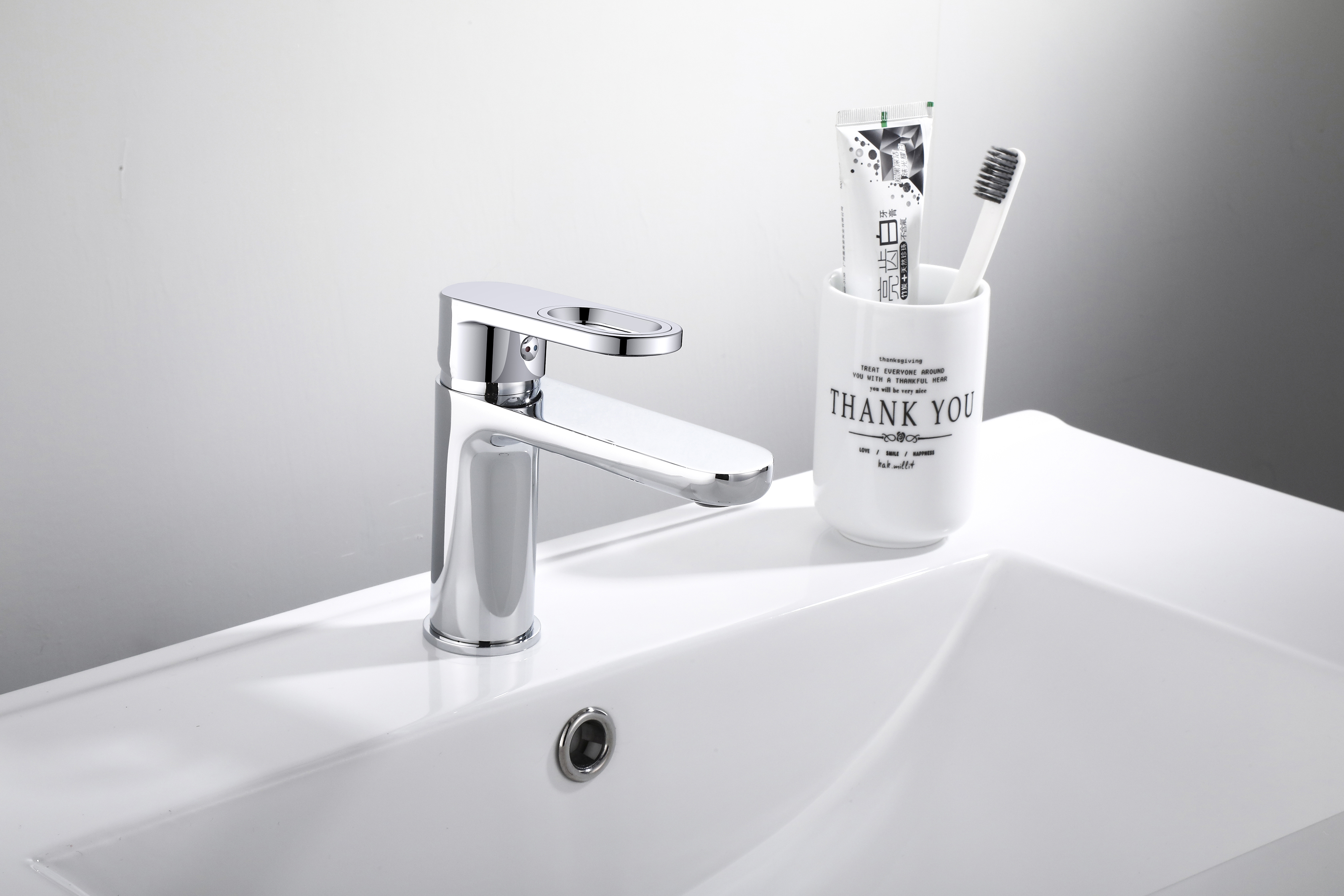 10016 Смеситель для умывальника (ХРОМ) HANSEN  (10/1шт)