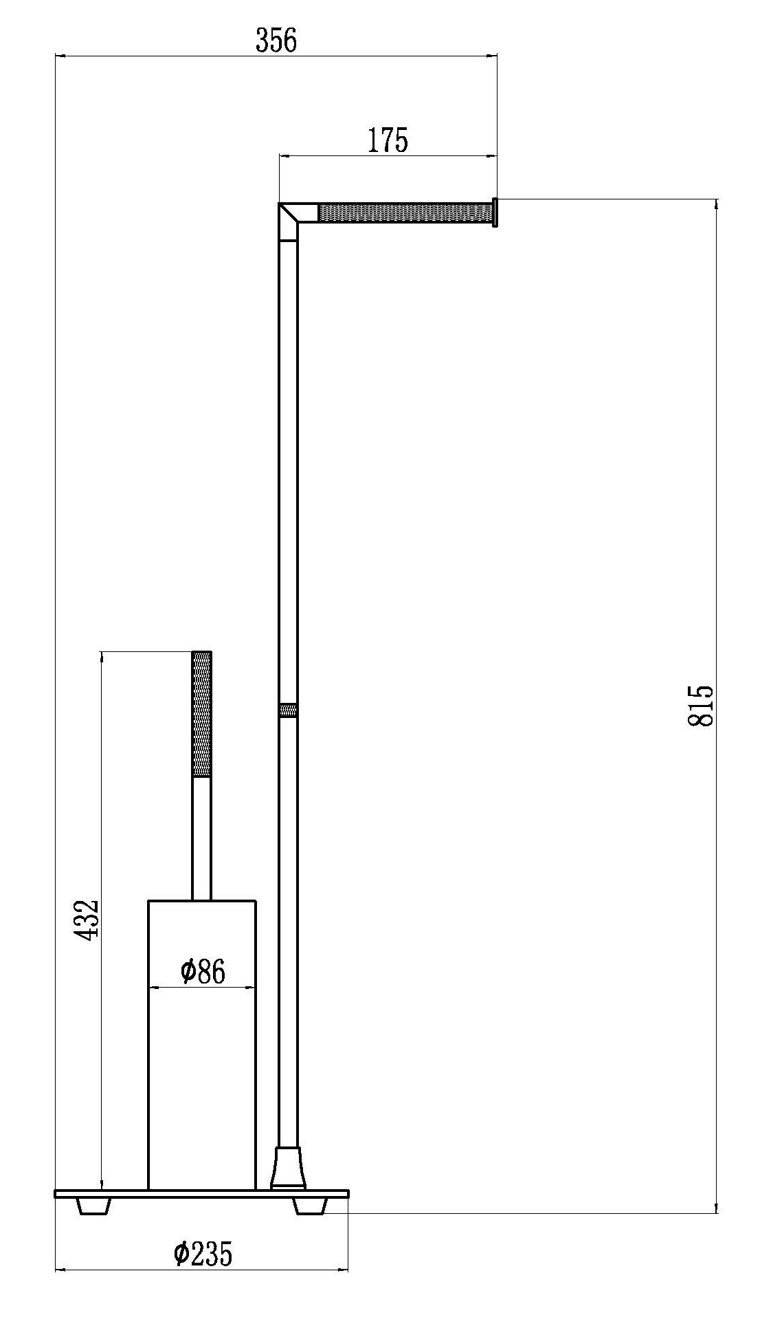 19537-Q Стойка напольный (ерш,б/держ.) ГРАФИТ  GANZER (4/1шт)