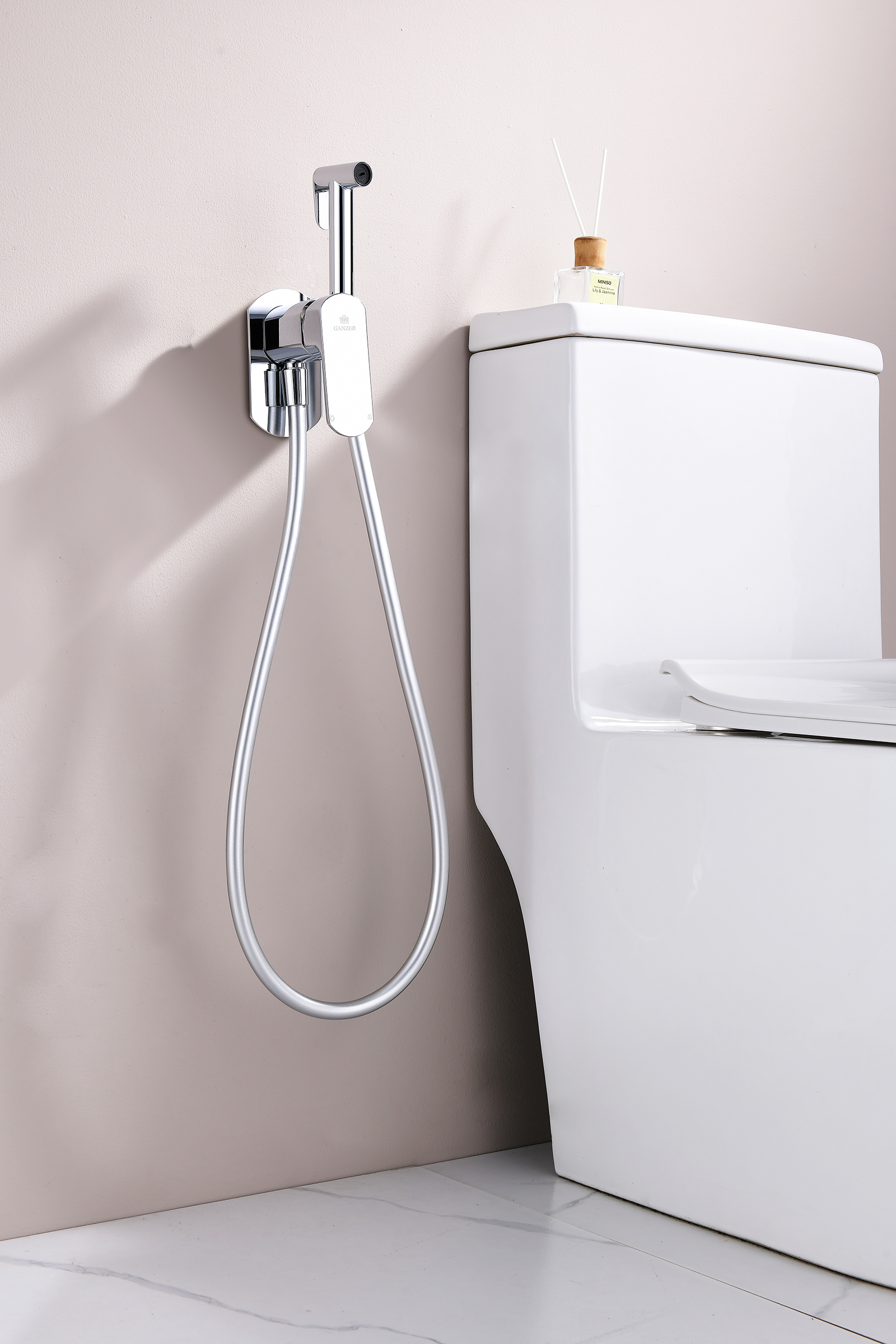 06157 Смеситель встраиваемый с ГИГ. душем (ХРОМ) GANZER (10/1шт)