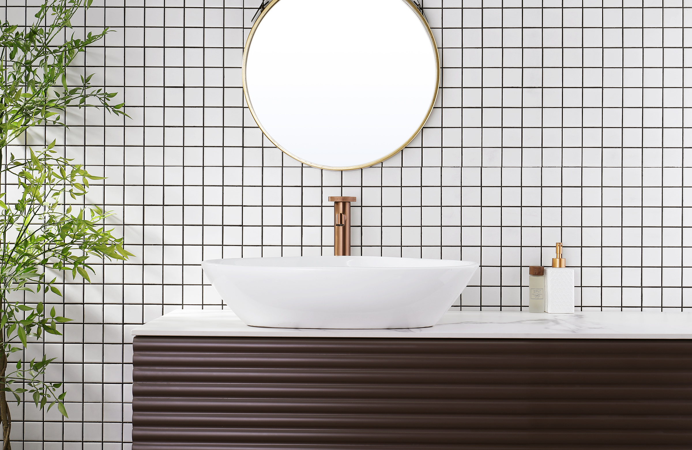 19112-R Смеситель од. для раковины-чаши (Роз. Золото) GANZER (10/1шт)