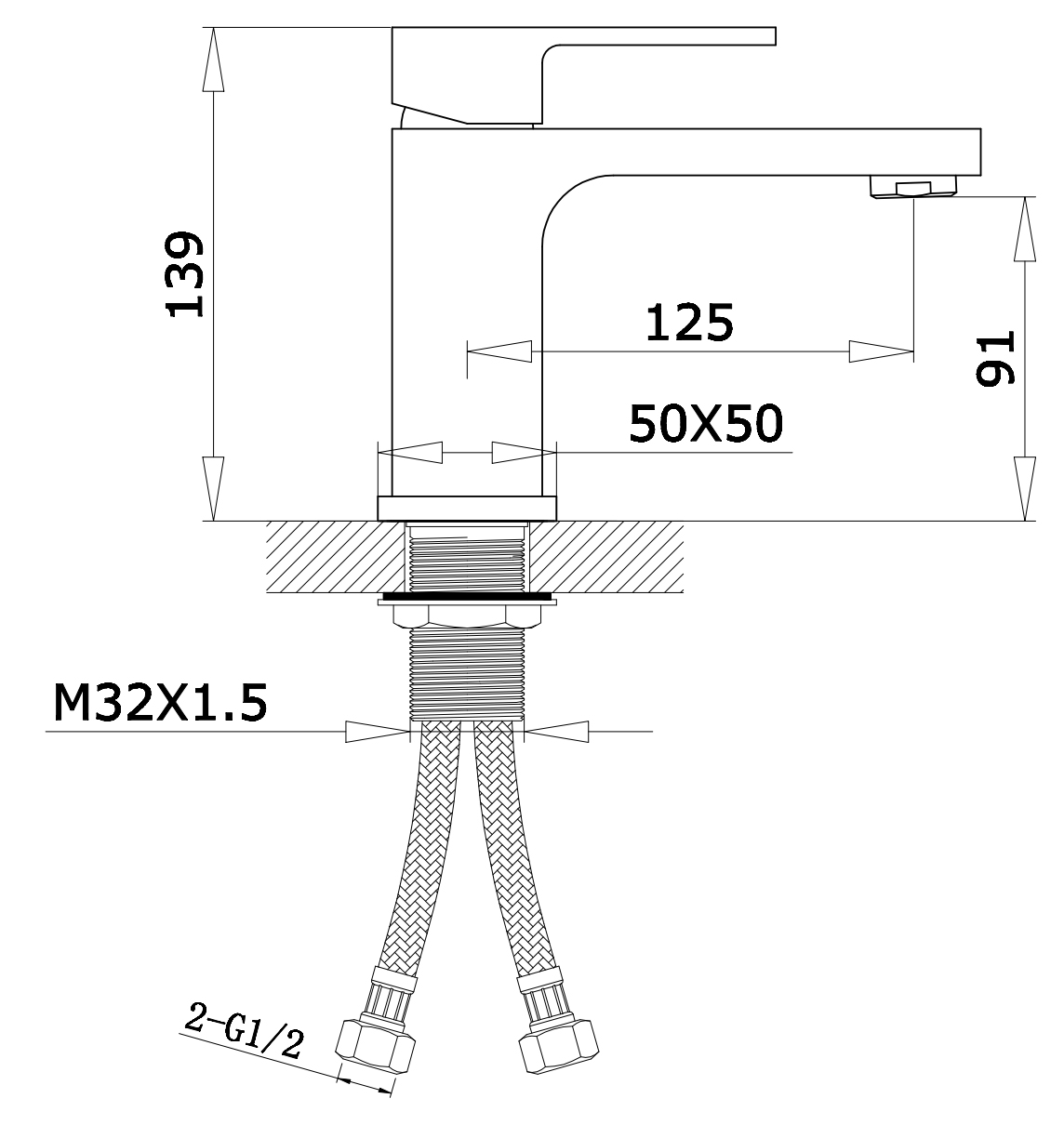 28011-F Смеситель для умыв. (БЕЛЫЙ) "GANZER"  (10/1шт) Л/К