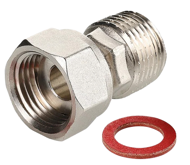 НИКЕЛЬ Полусгон с НАК. гайкой 1/2 х 1/2 ш.  ViEiR  (400/20шт)