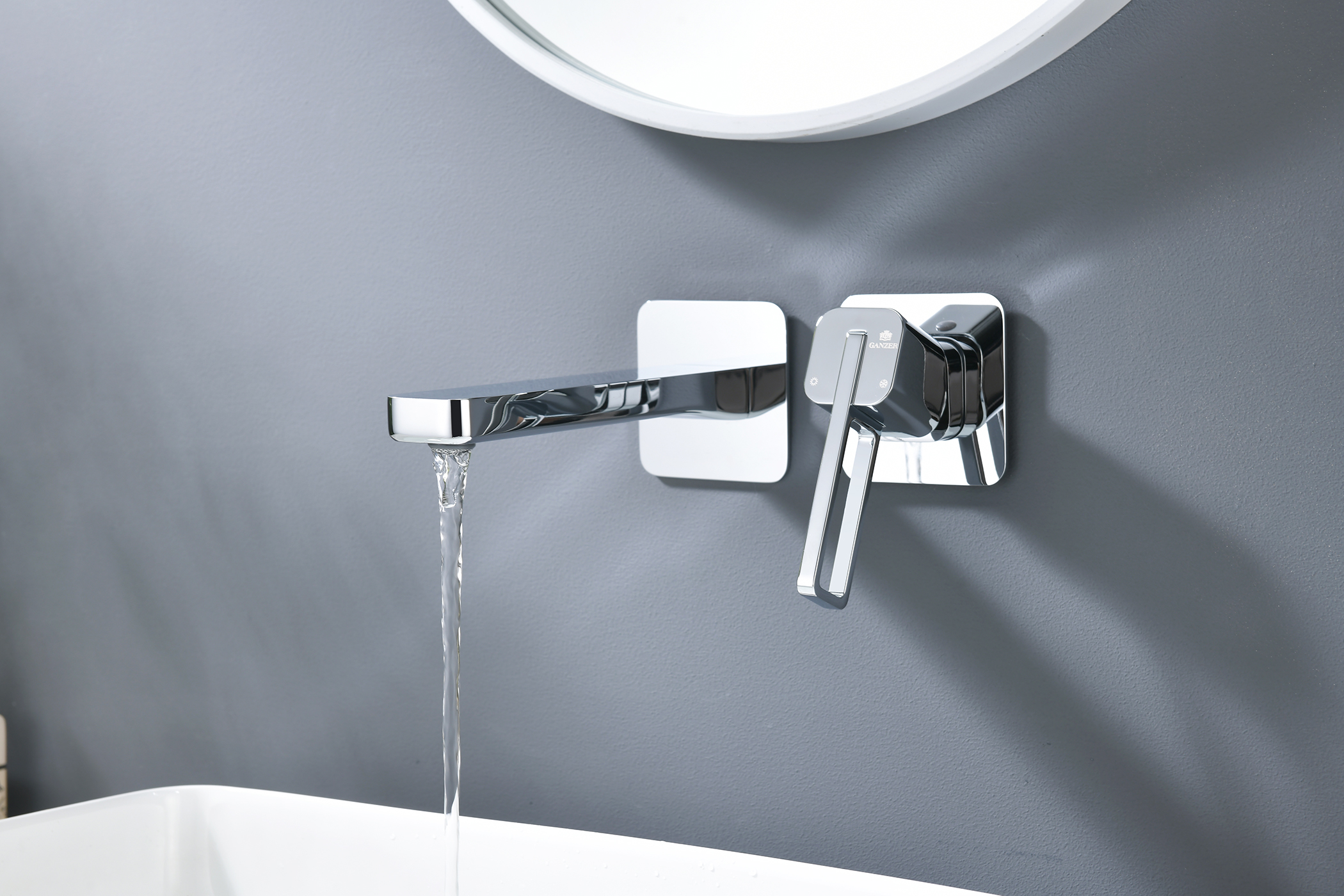 12144 Встроенный смес для рак. (ХРОМ) GANZER  (10/1шт)