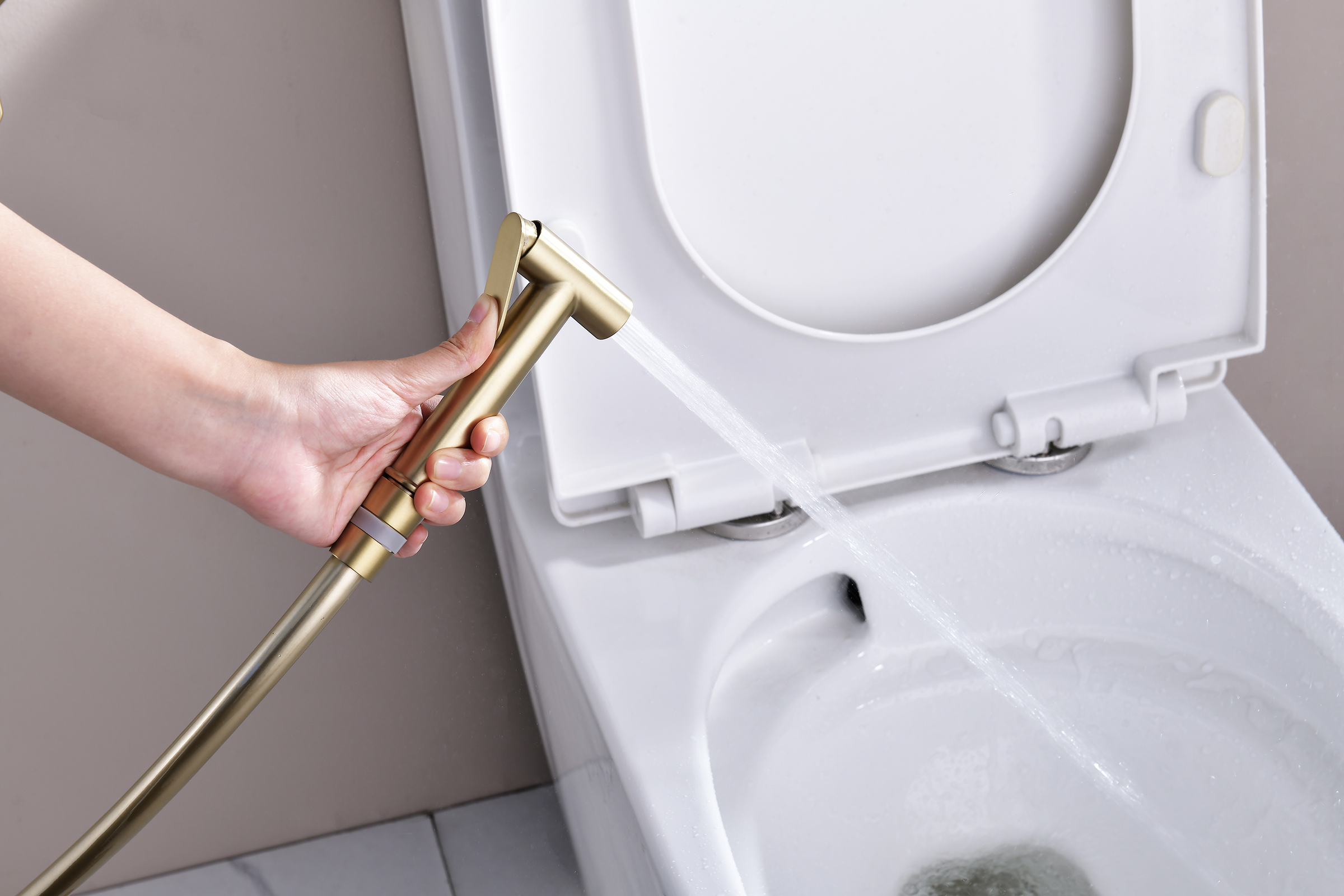 06157-S Смеситель встраиваемый с ГИГ. душем (Мат. Золото) GANZER (10/1шт)