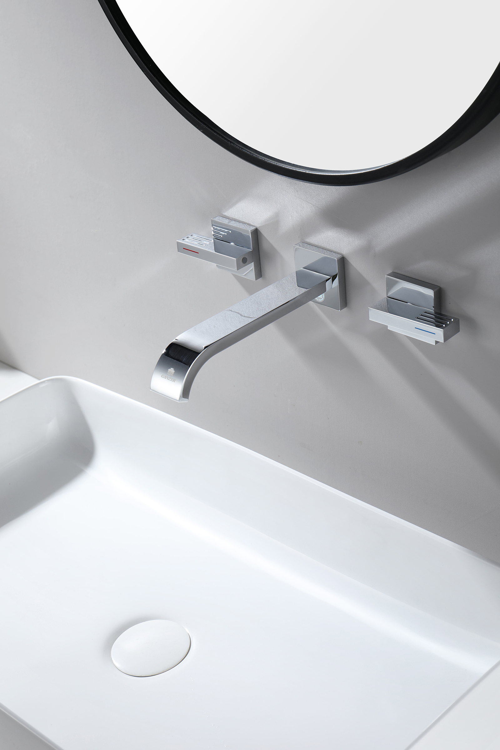 01144 Смеситель встраиваемый для раковины (ХРОМ) GANZER (8/1шт)