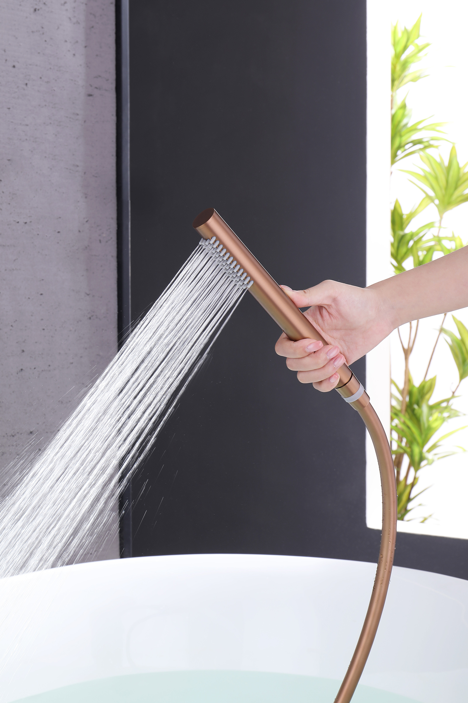 19134-R Встроенный смес. для ванны  (Роз. Золото) GANZER  (6/1шт)