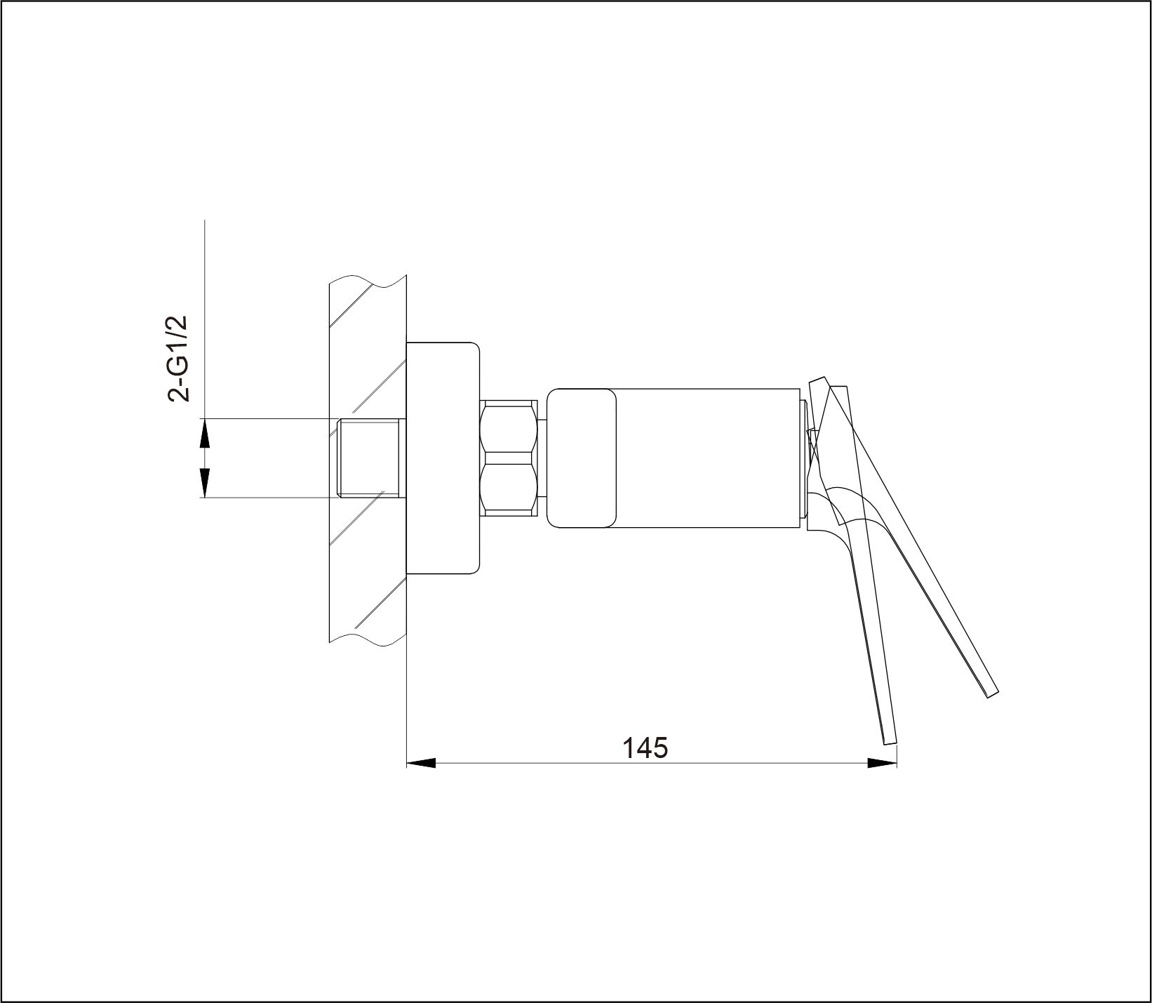 23020-S Смеситель для душа с гиг. лейкой (Мат. Золото) HANSEN  (10/1шт)