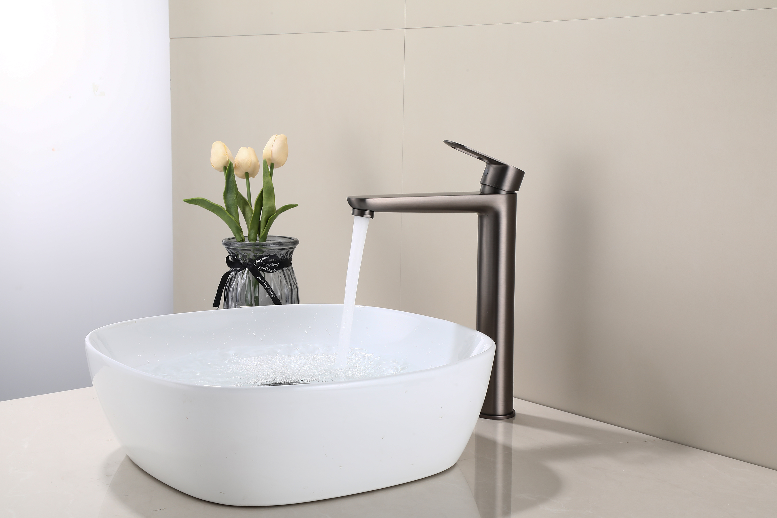 11018-P Смеситель од. для раковины-чаши (ГРАФИТ) HANSEN (10/1шт)