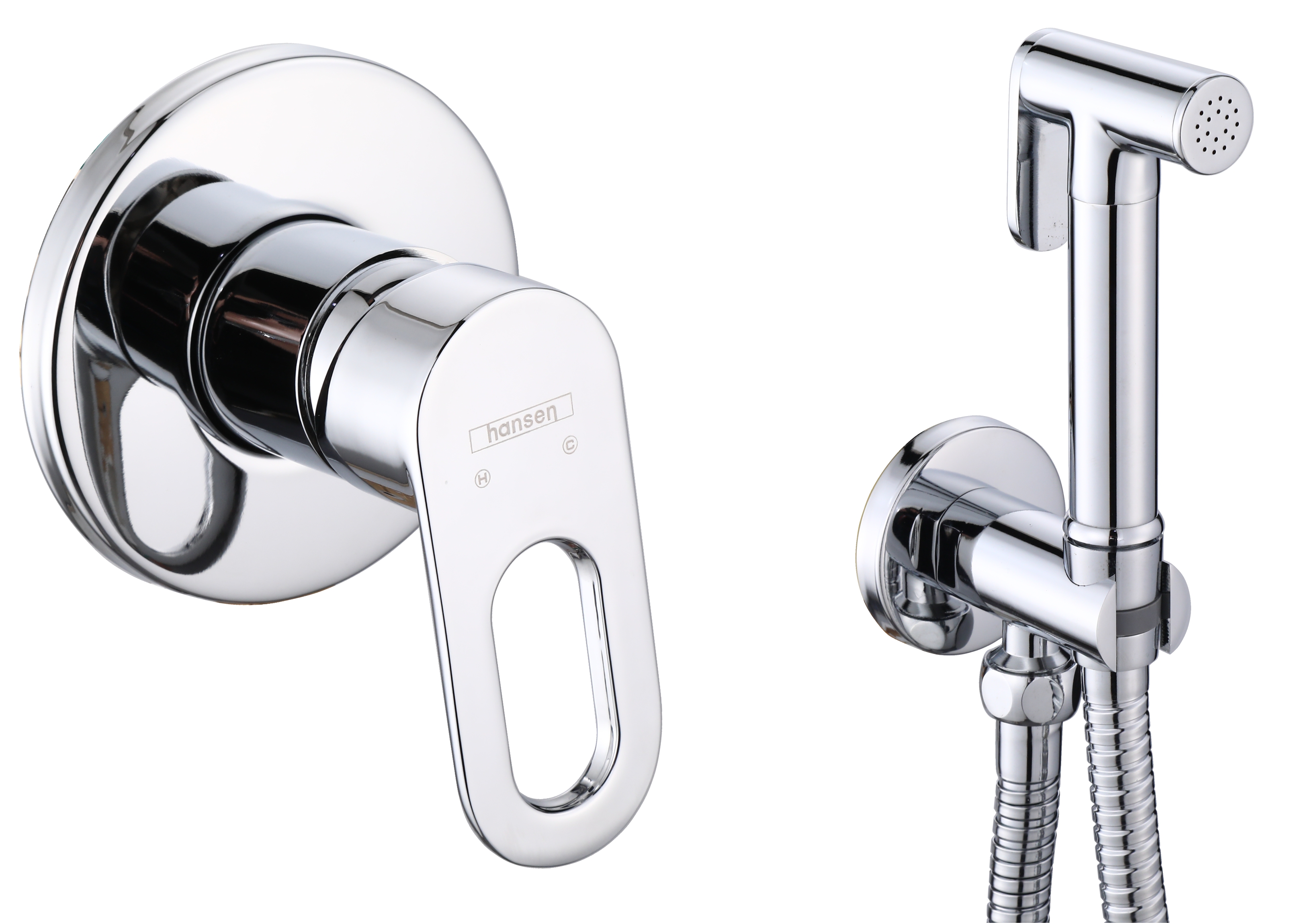 6110 Смеситель вст. для биде круглый (КОМПЛЕКТ) HANSEN (10/1шт)