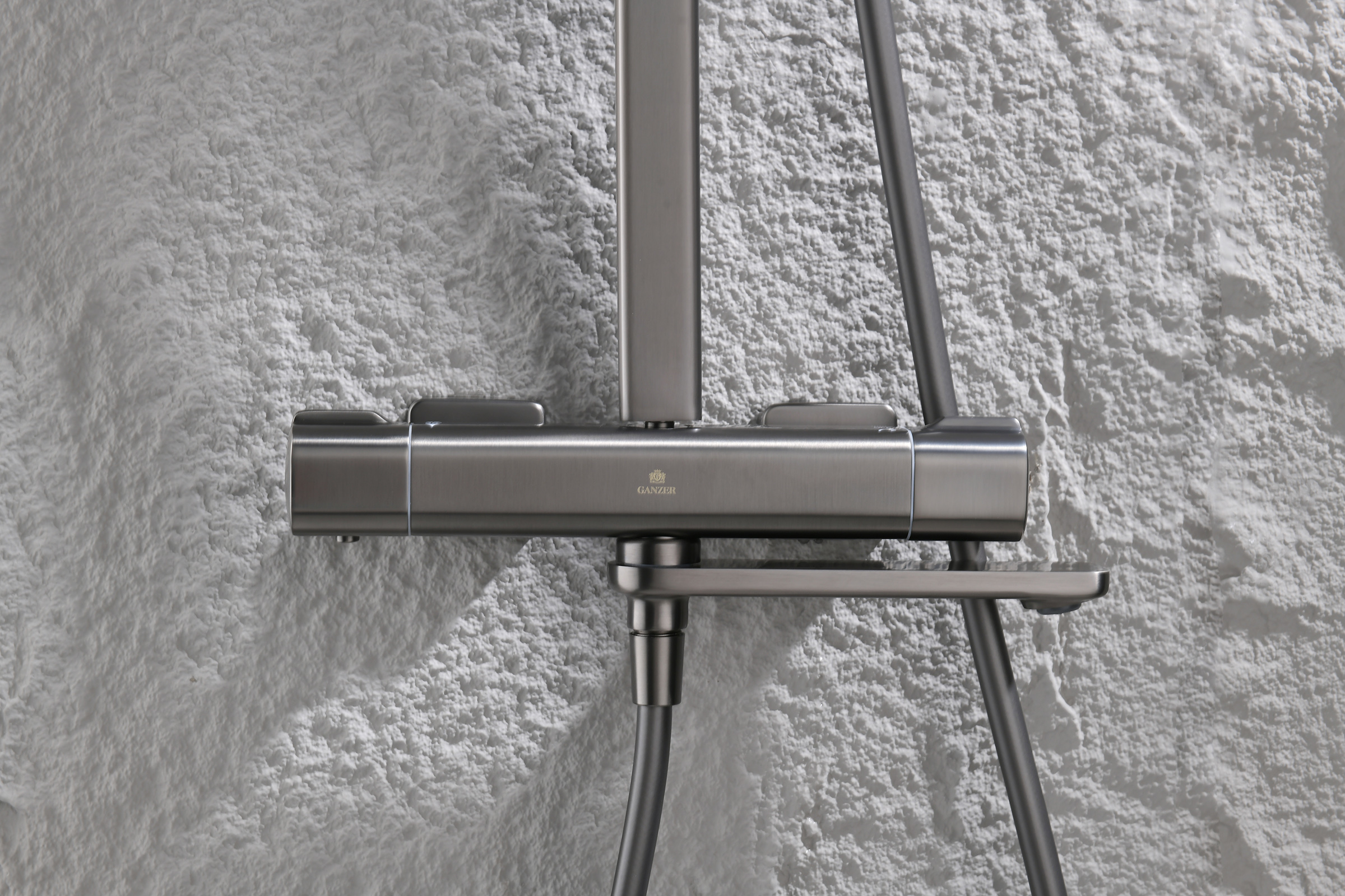 12171-Q Душевая система с термостатом (ГРАФИТ) GANZER (5/1шт)