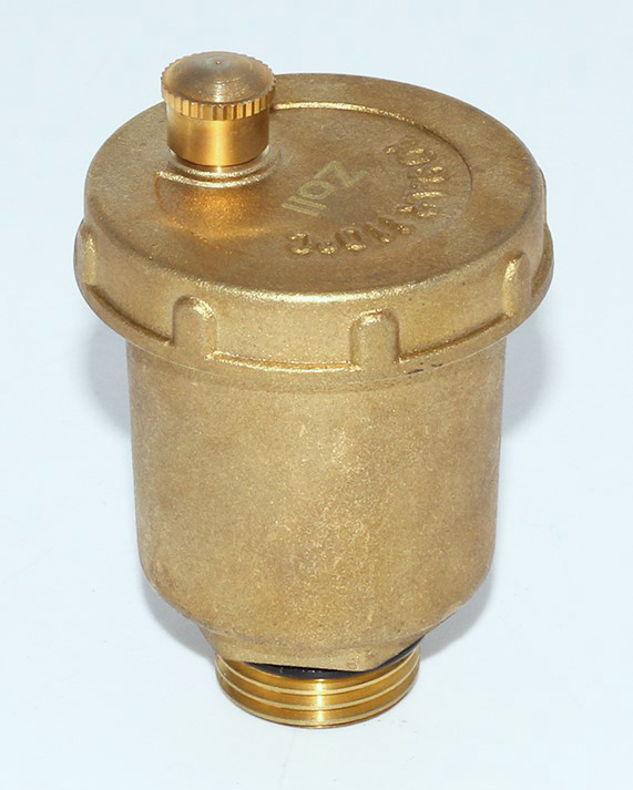 Воздухоотводчик прямой ЛАТУН 1/2  ЗОЛЛ  (100/10шт)