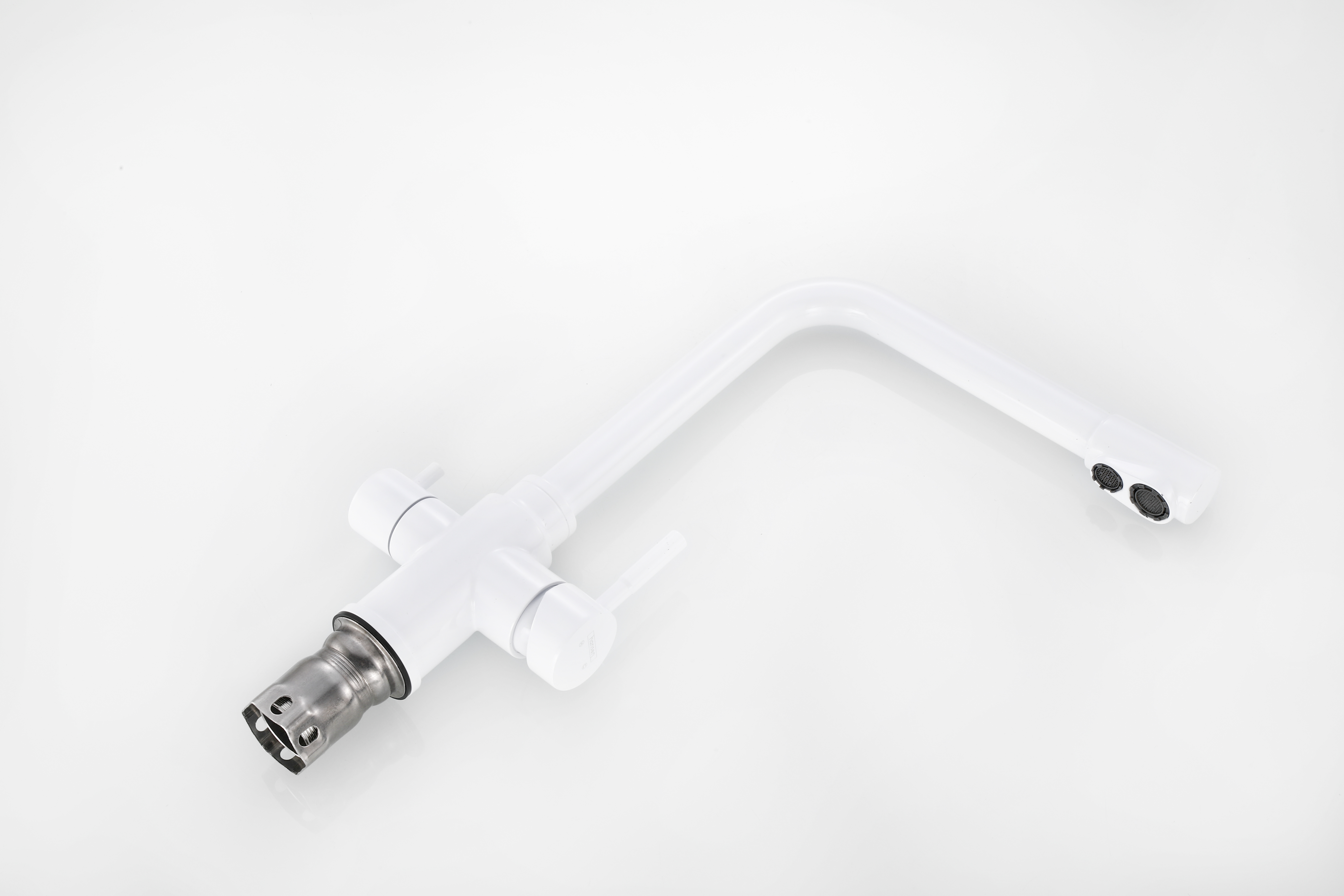 15085-F Смес. из НЕРЖ. для кух. под. фильт (БЕЛЫЙ) HANSEN  (10/1шт)