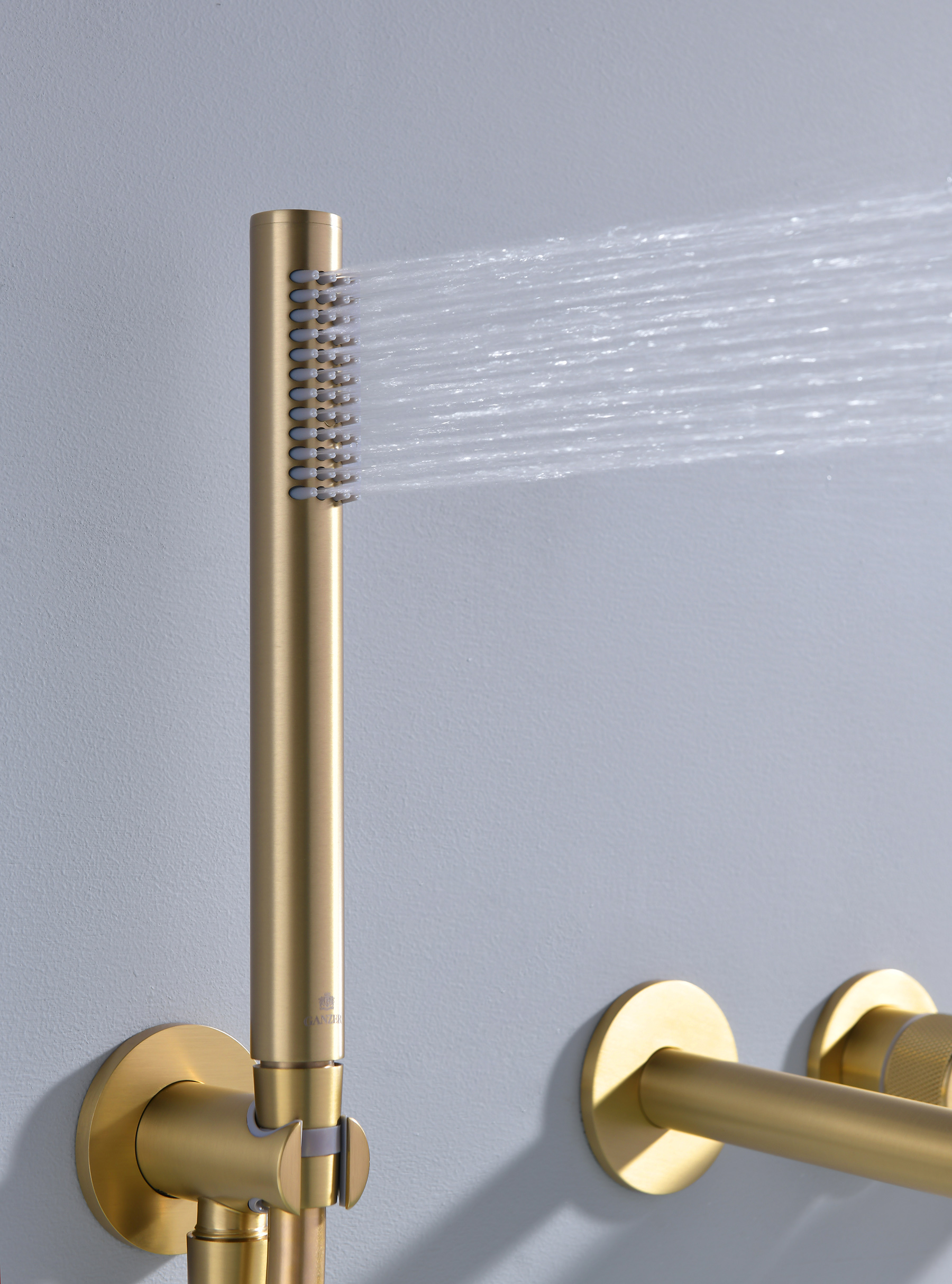 19134-S Встроенный смес. для ванны  (Мат. Золото) GANZER  (6/1шт)