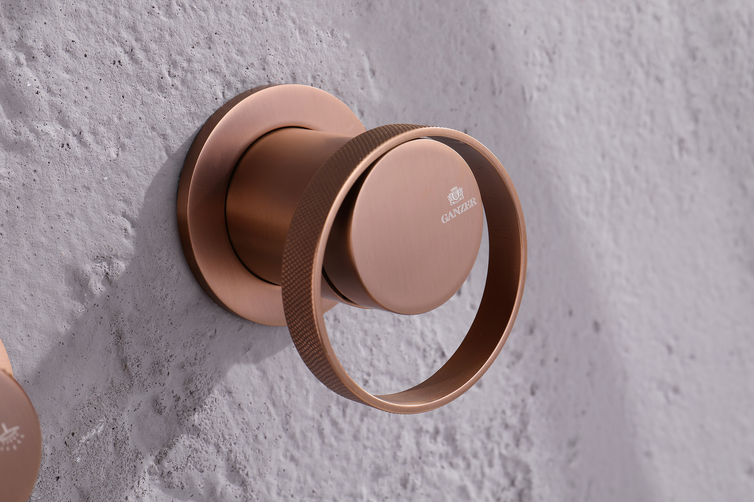 19165-R Смеситель встраиваемый для душа с 3-функ. (Роз. Золото) GANZER (6/1шт)